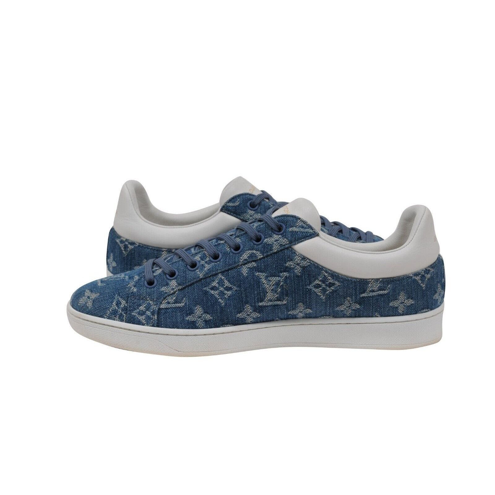 Louis Vuitton Blue Monogram Luxembourg Sneakers - 01626 Size US 7.5 / EU 40-41 - 9 Thumbnail