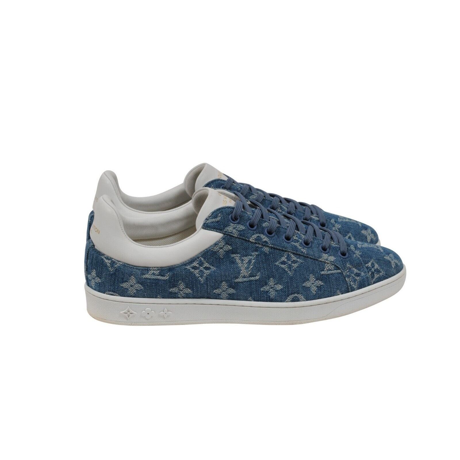 Louis Vuitton Blue Monogram Luxembourg Sneakers - 01626 Size US 7.5 / EU 40-41 - 8 Thumbnail