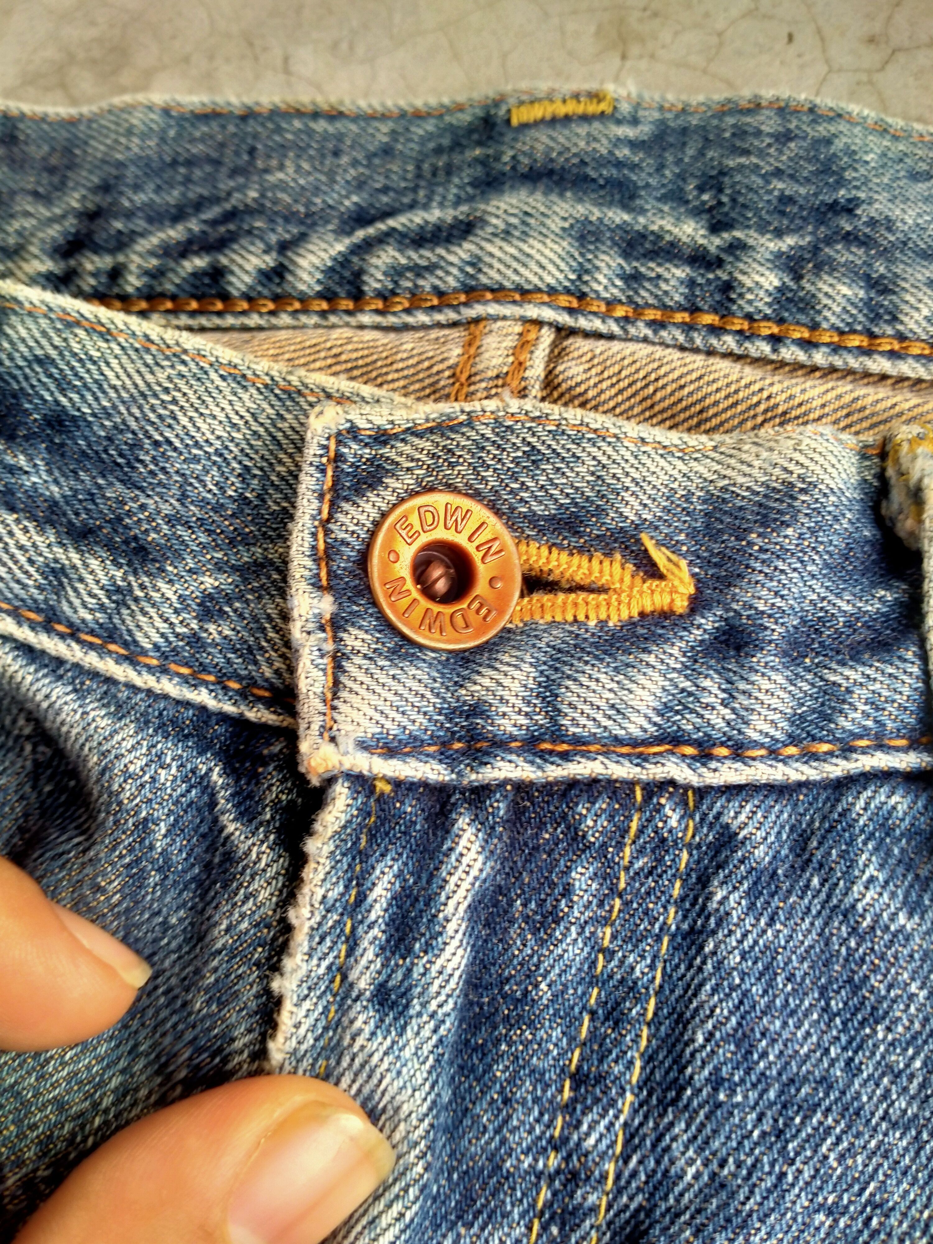 Edwin × Japanese Brand DISTRESSED EDWIN 505X SELVEDGE DENIM # Size US 32 / EU 48 - 2 Thumbnail