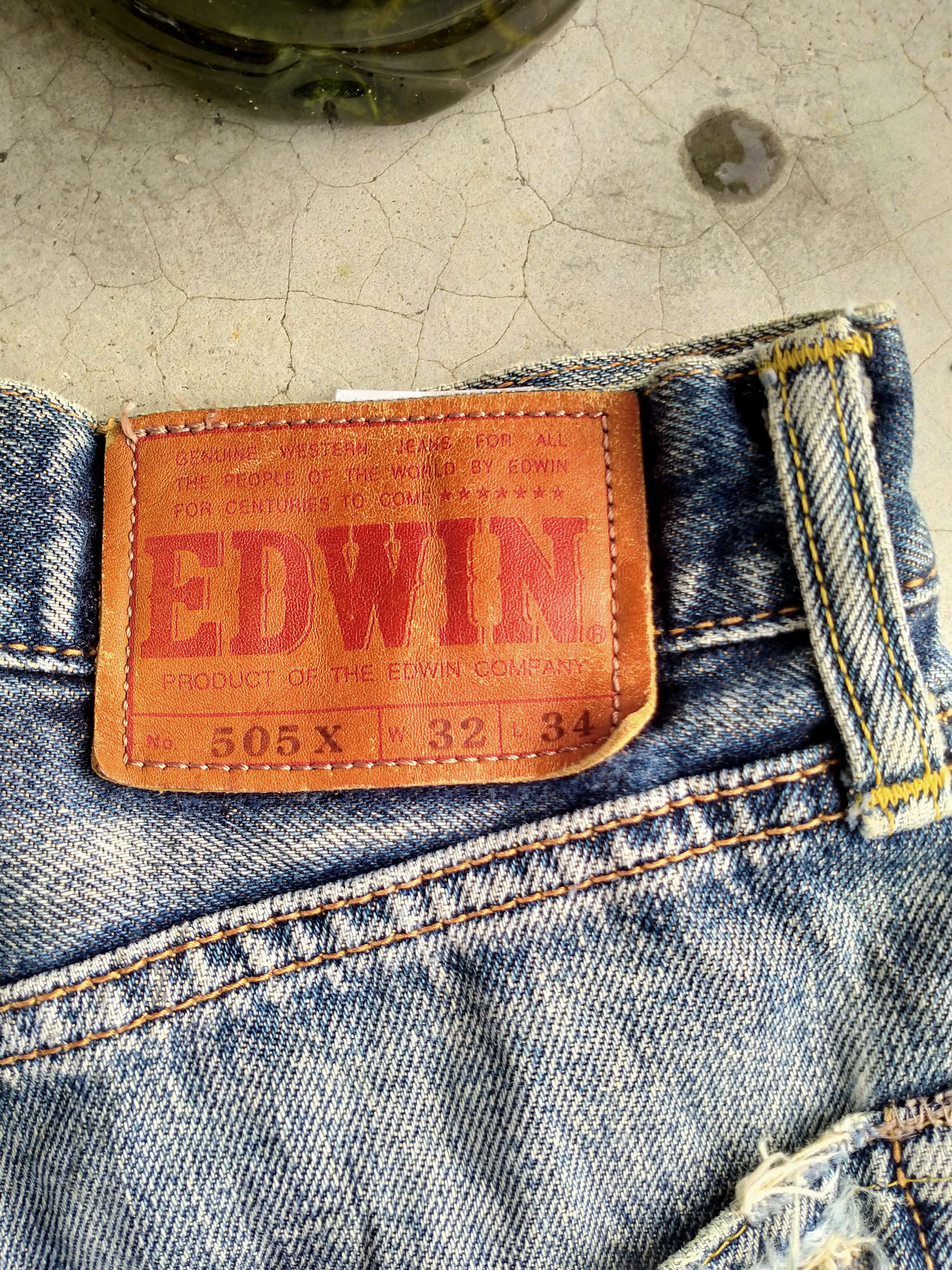 Edwin × Japanese Brand DISTRESSED EDWIN 505X SELVEDGE DENIM # Size US 32 / EU 48 - 11 Thumbnail