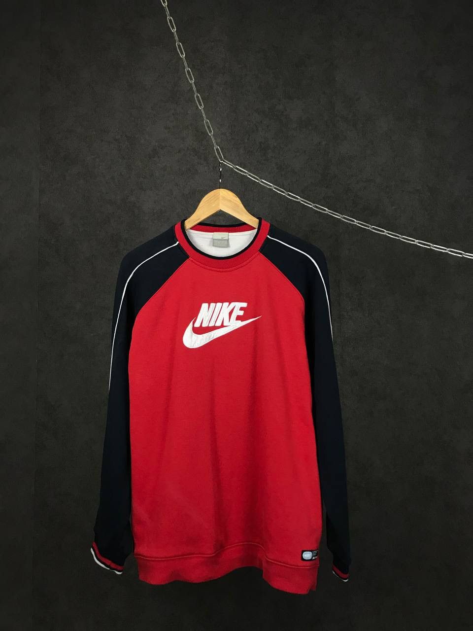 Nike × Vintage Nike swoosh streetwear vintage sweatshirt Size US L / EU 52-54 / 3 - 1 Thumbnail