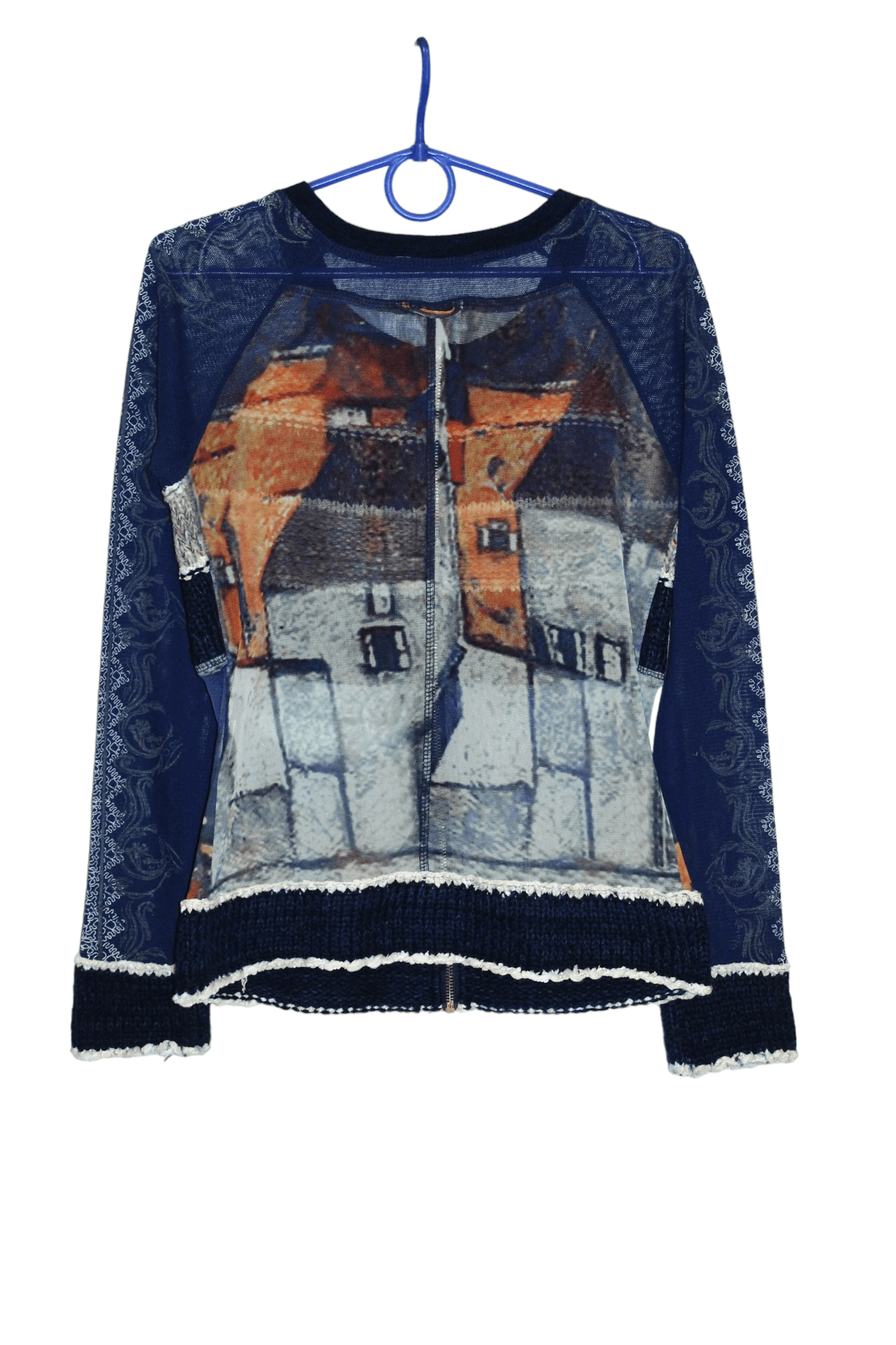 Beauty Beast 🔥VTG🔥 LULU-H Paris Lace Boho Knitted Zip Up Cardigan Size M / US 6-8 / IT 42-44 - 5 Thumbnail