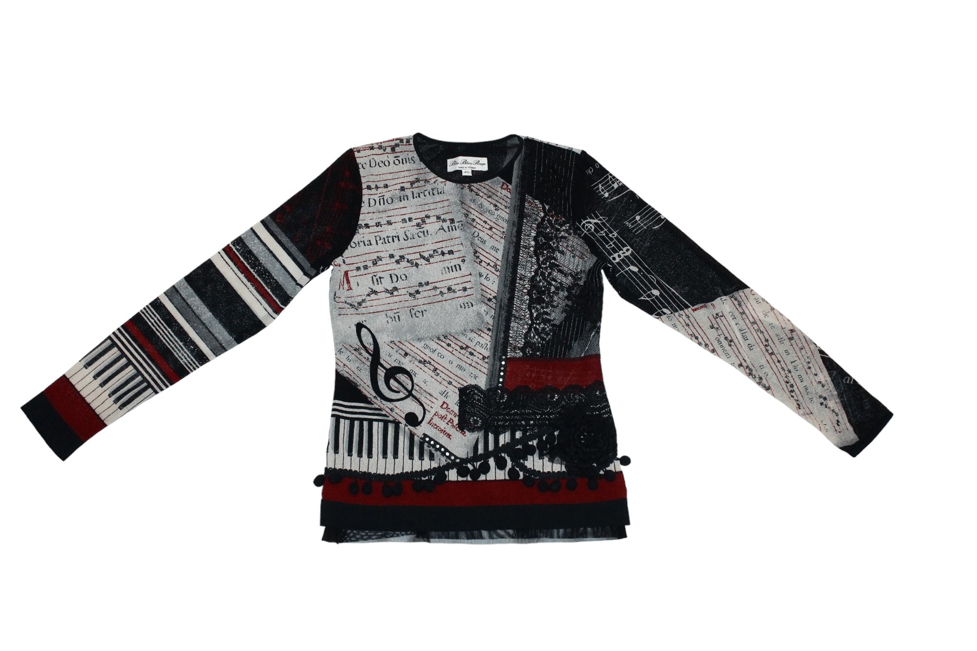 Jean Paul Gaultier 💥Bleu Blanc Rouge mesh top. Jean Paul Gaultier style. Size M / US 6-8 / IT 42-44 - 3 Thumbnail
