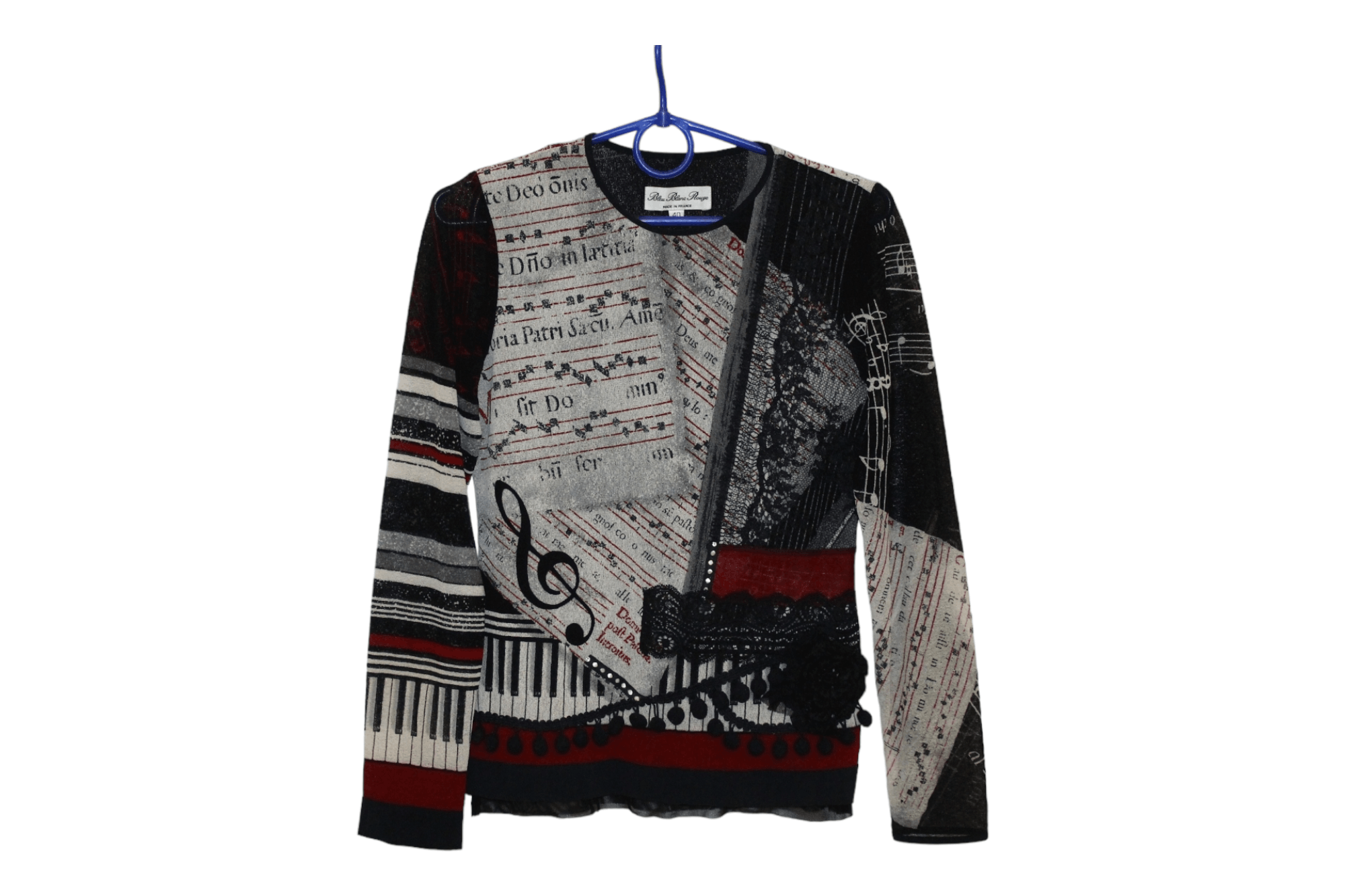 Jean Paul Gaultier 💥Bleu Blanc Rouge mesh top. Jean Paul Gaultier style. Size M / US 6-8 / IT 42-44 - 8 Thumbnail