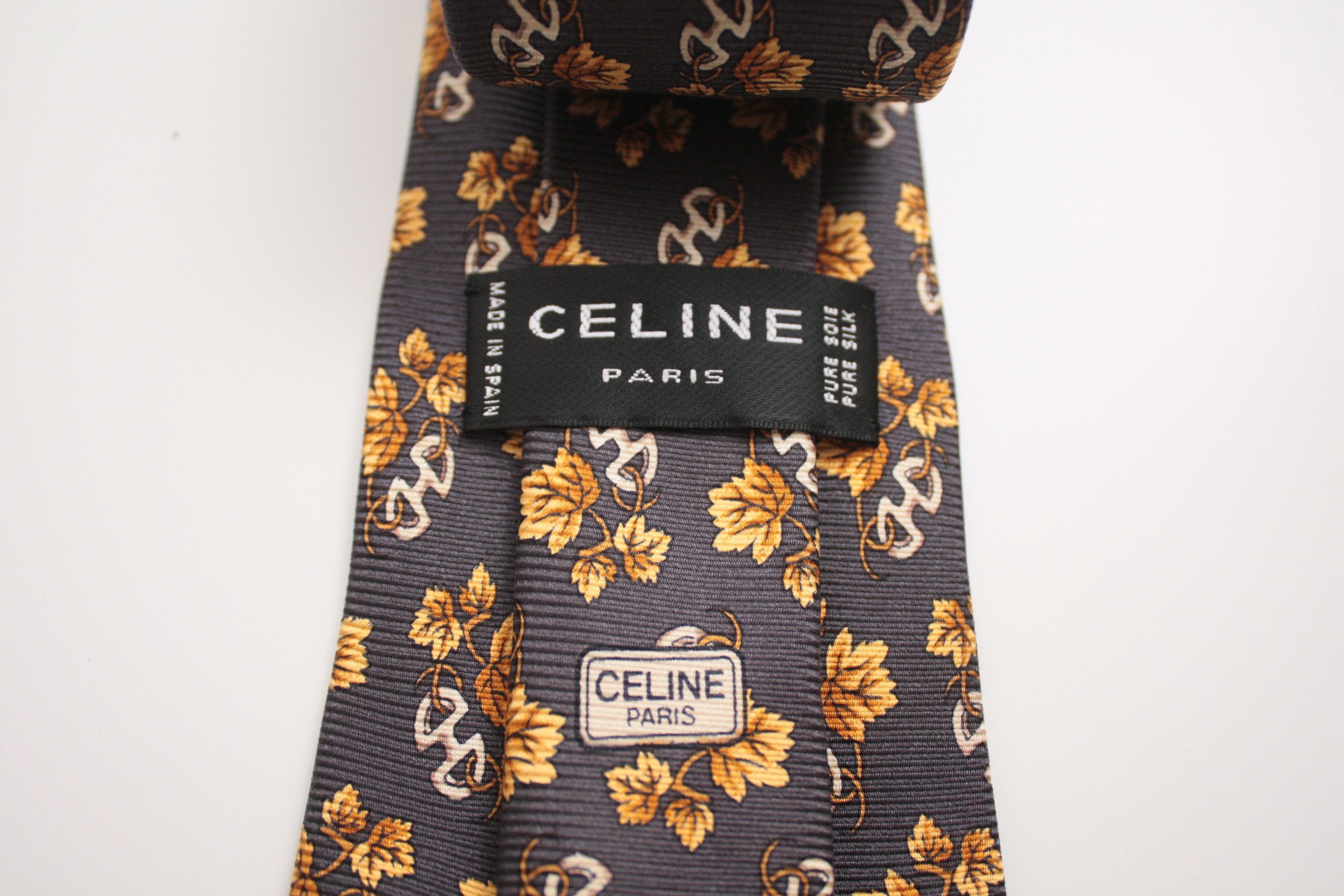 Celine Celine Paris Silk Tie Made In Spain Size ONE SIZE - 2 Thumbnail