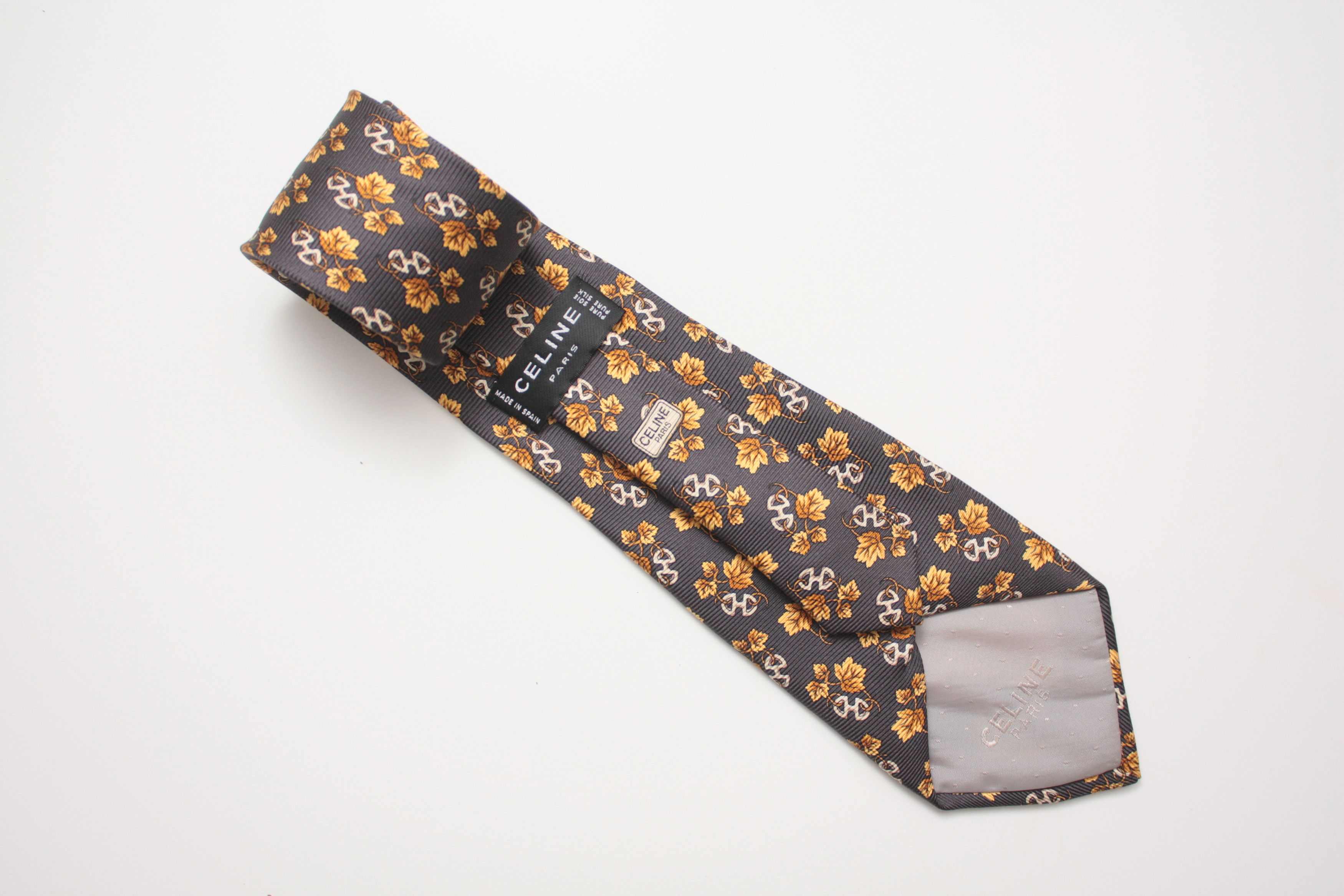 Celine Celine Paris Silk Tie Made In Spain Size ONE SIZE - 1 Thumbnail