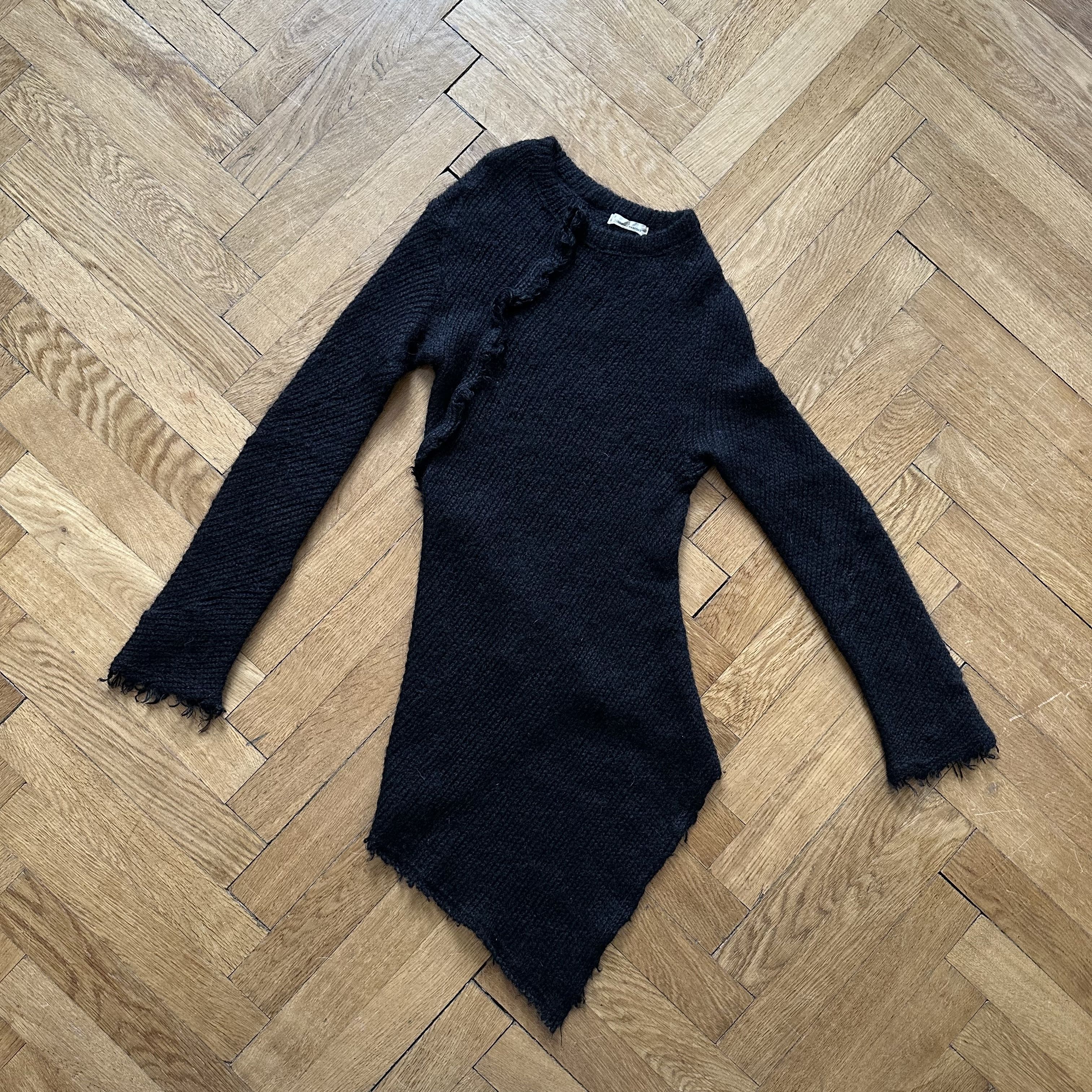 Comme des Garcons 90s Asymetrical Raw Wool Dress Size ONE SIZE - 1 Thumbnail