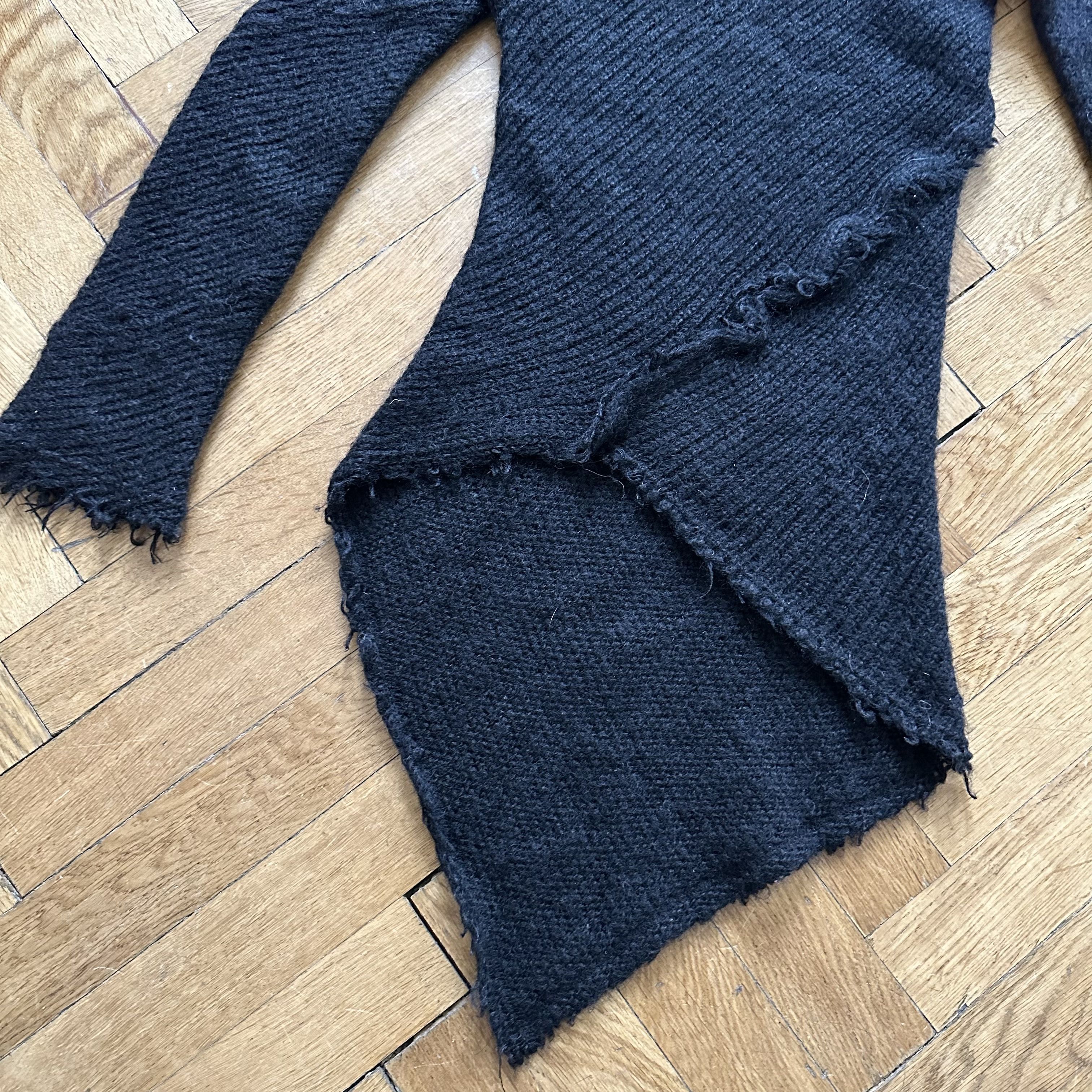 Comme des Garcons 90s Asymetrical Raw Wool Dress Size ONE SIZE - 7 Thumbnail