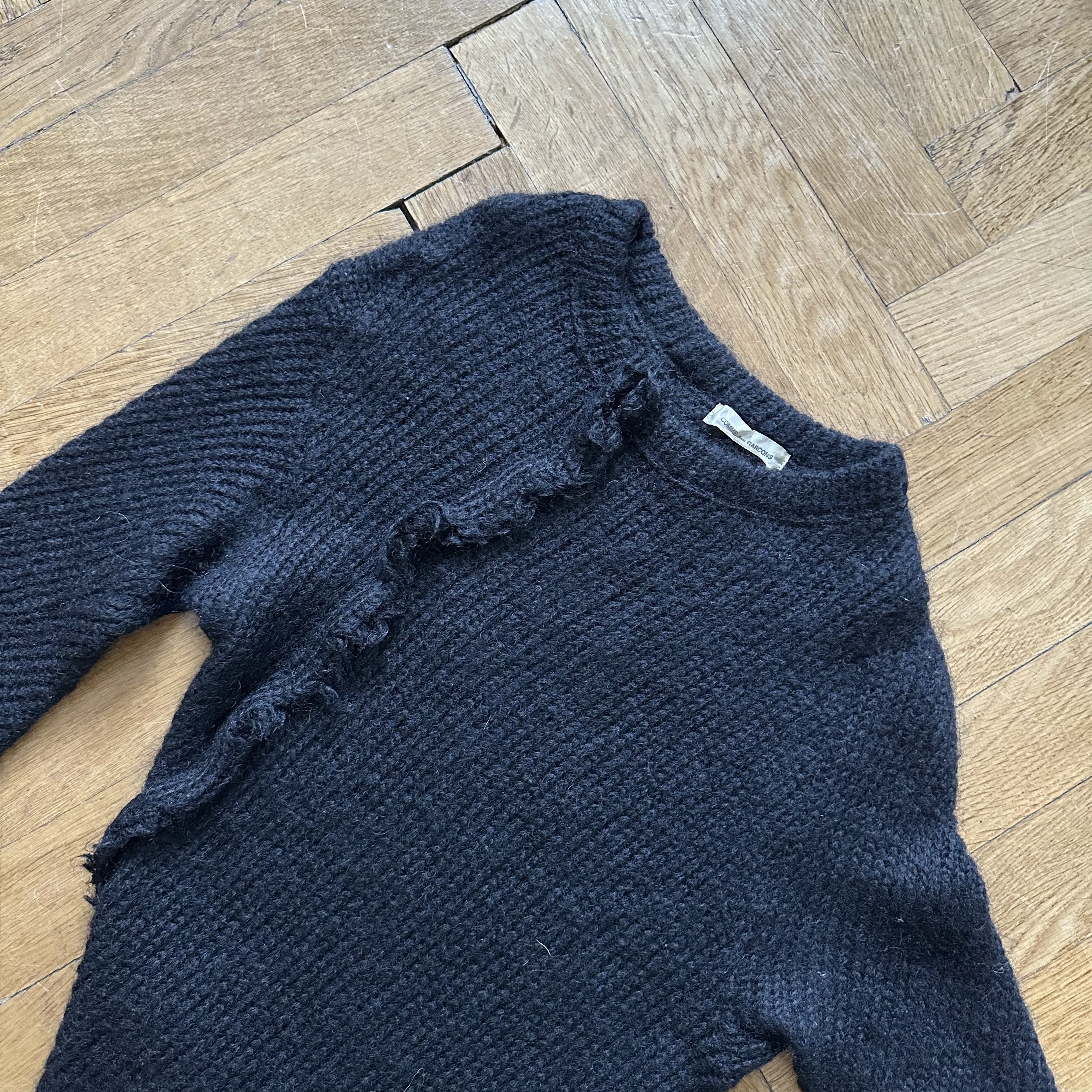 Comme des Garcons 90s Asymetrical Raw Wool Dress Size ONE SIZE - 6 Thumbnail