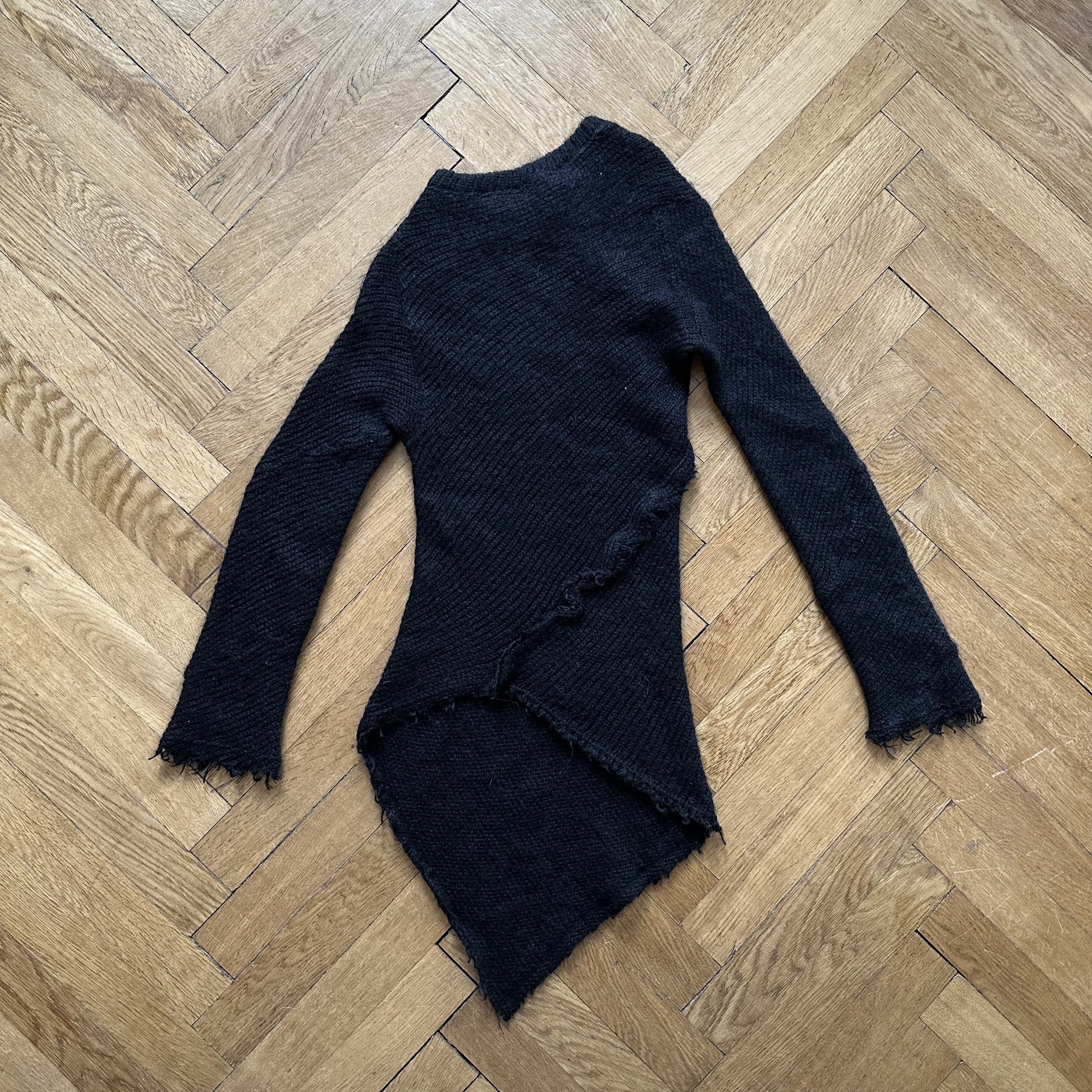 Comme des Garcons 90s Asymetrical Raw Wool Dress Size ONE SIZE - 2 Thumbnail