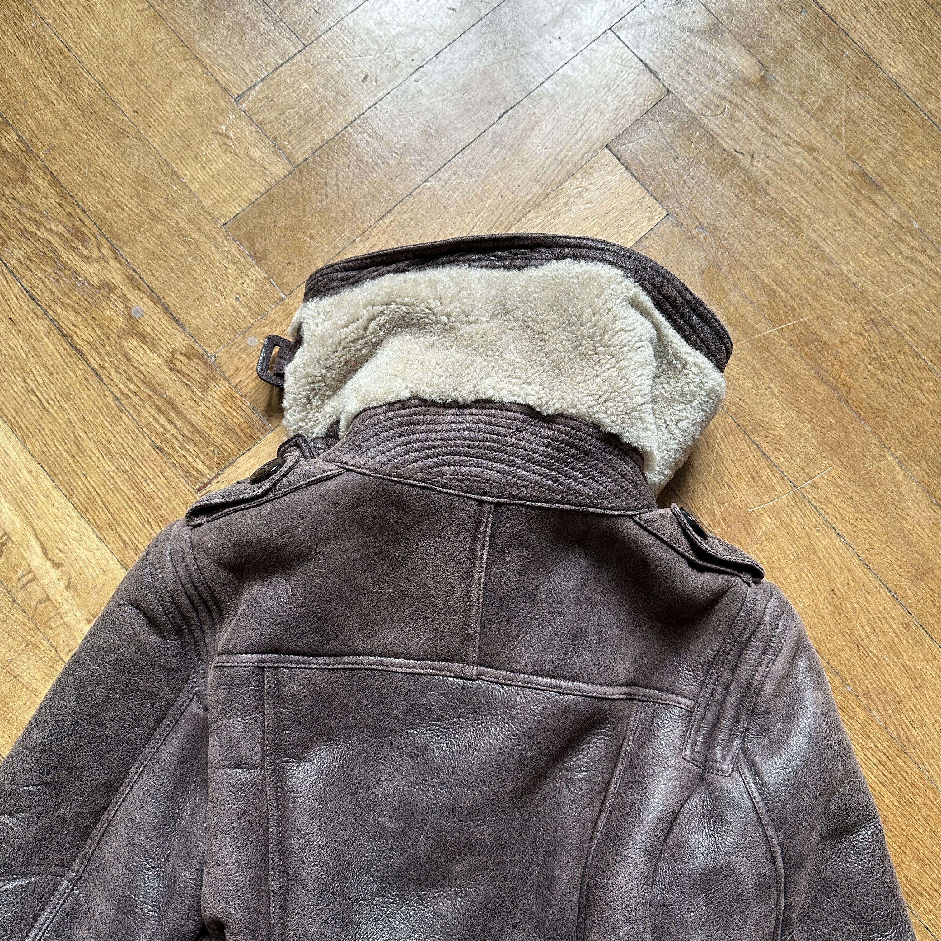 Burberry Prorsum FW10 Shearling Leather Aviator Cropped Jacket Size S / US 4 / IT 40 - 10 Thumbnail