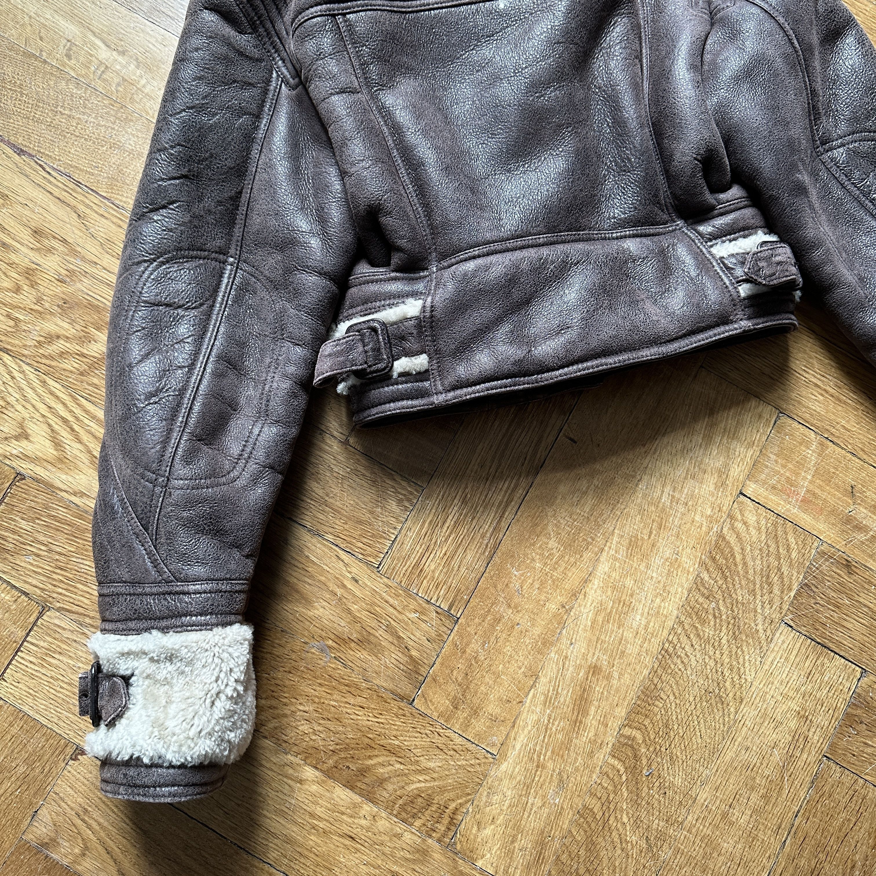 Burberry Prorsum FW10 Shearling Leather Aviator Cropped Jacket Size S / US 4 / IT 40 - 11 Thumbnail