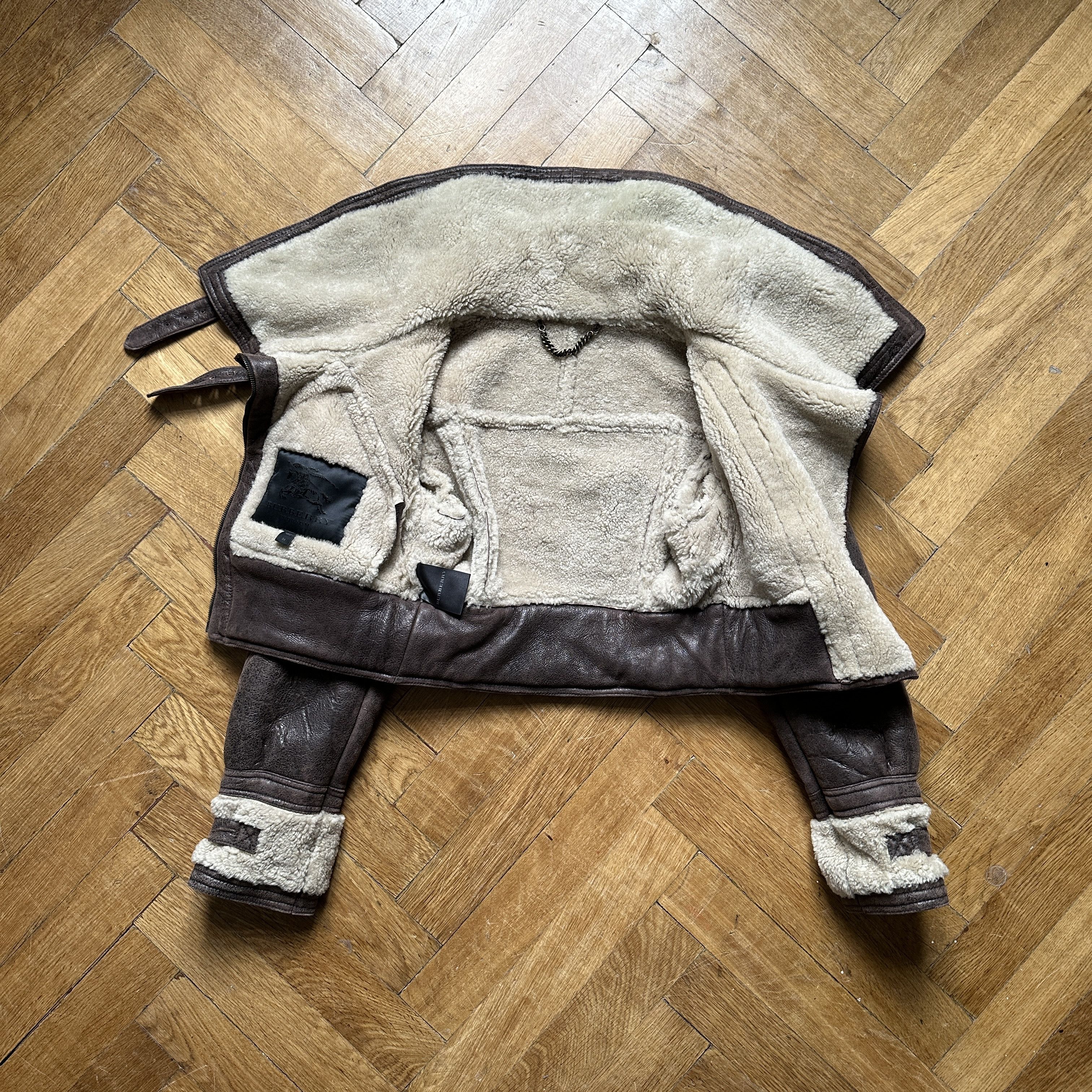 Burberry Prorsum FW10 Shearling Leather Aviator Cropped Jacket Size S / US 4 / IT 40 - 9 Thumbnail