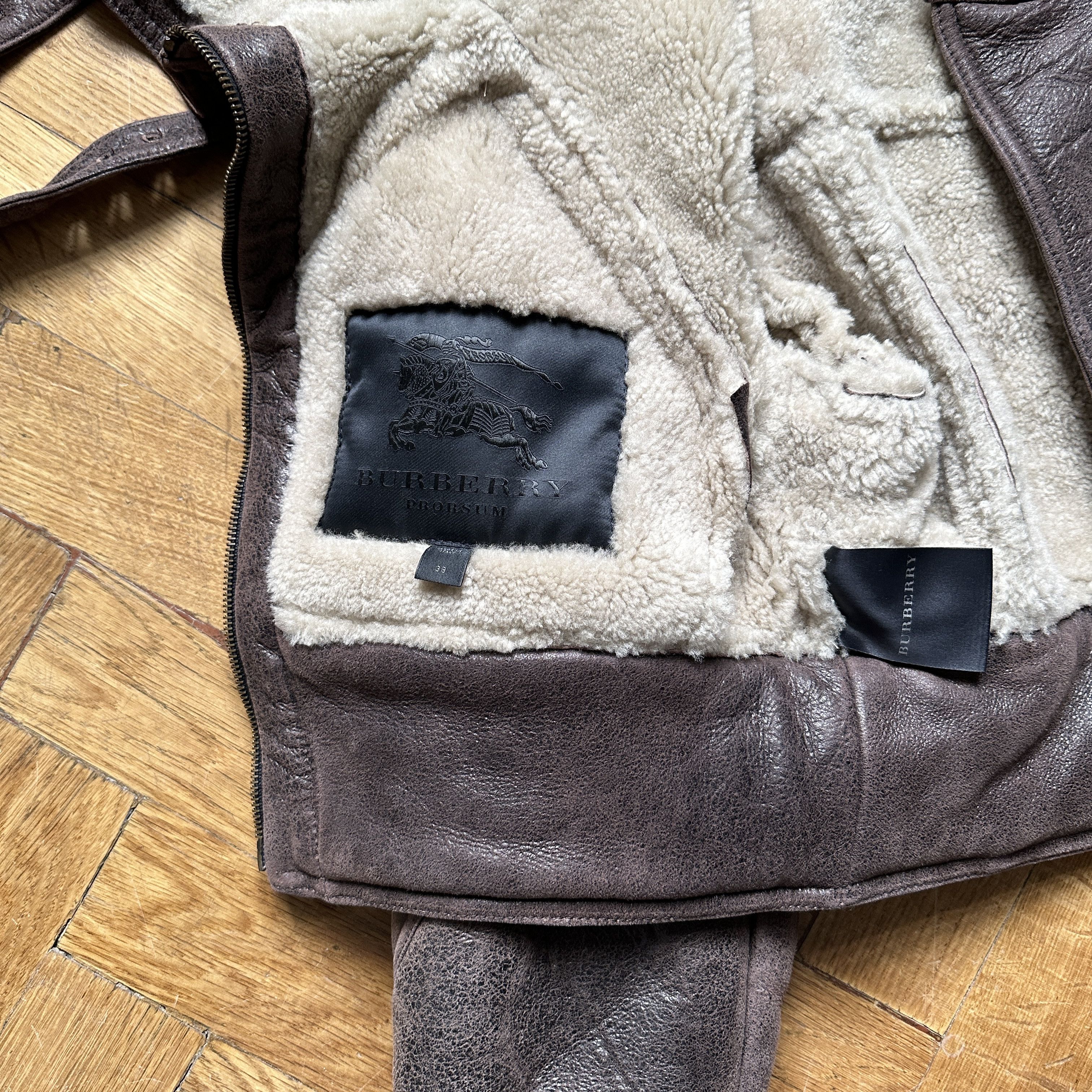 Burberry Prorsum FW10 Shearling Leather Aviator Cropped Jacket Size S / US 4 / IT 40 - 7 Thumbnail