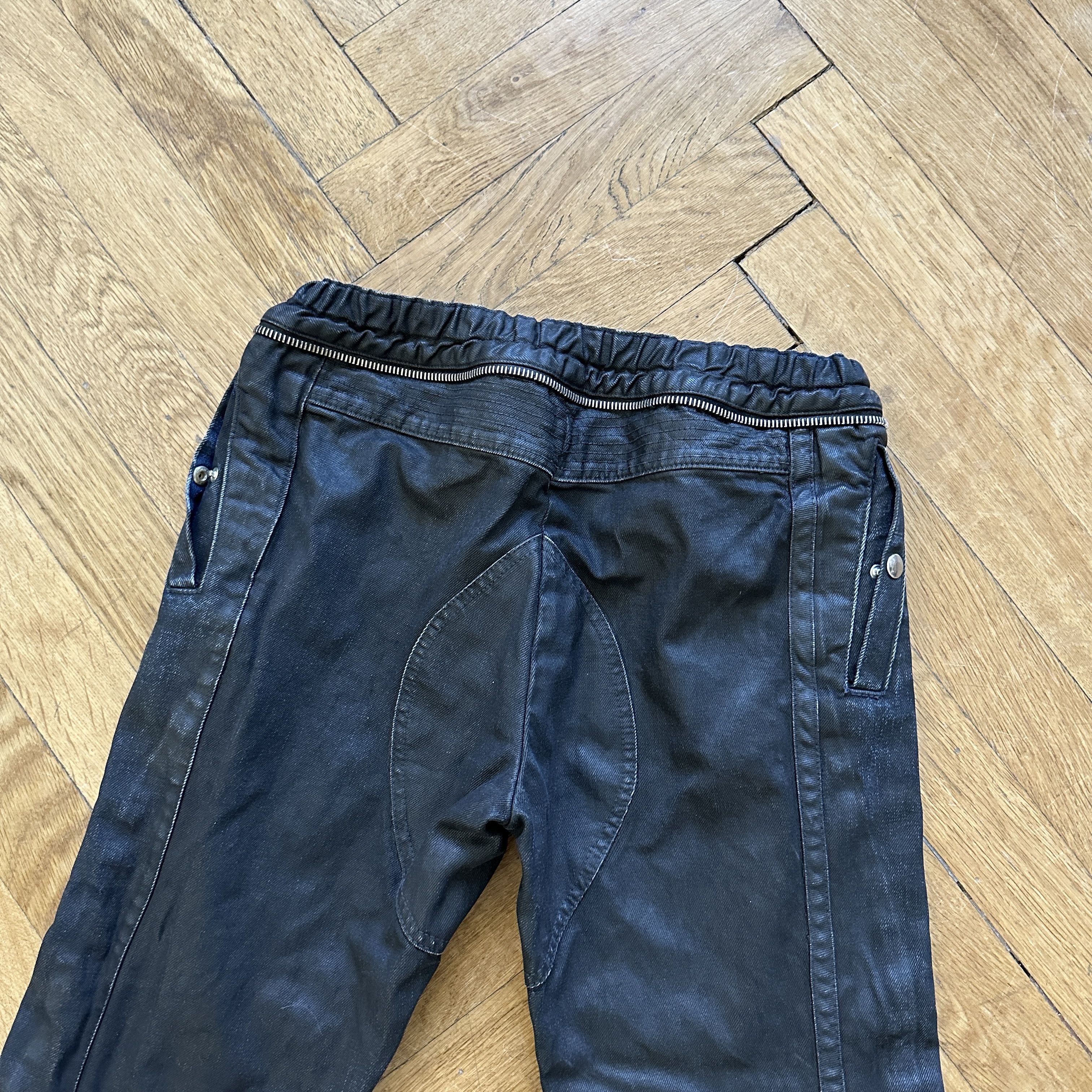 Dries Van Noten FW14 Black Waxed Moto Biker Pants Size US 32 / EU 48 - 7 Thumbnail