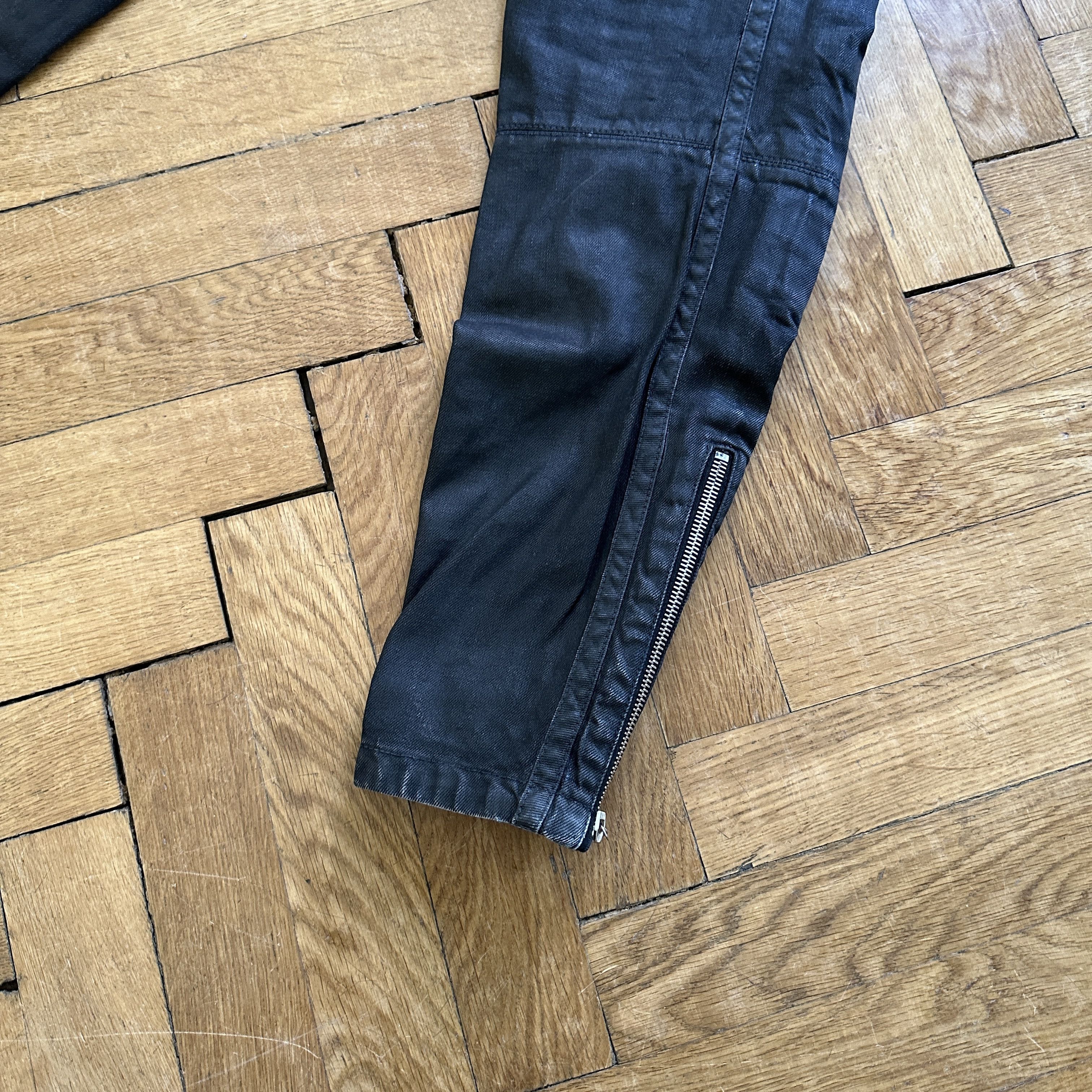 Dries Van Noten FW14 Black Waxed Moto Biker Pants Size US 32 / EU 48 - 6 Thumbnail