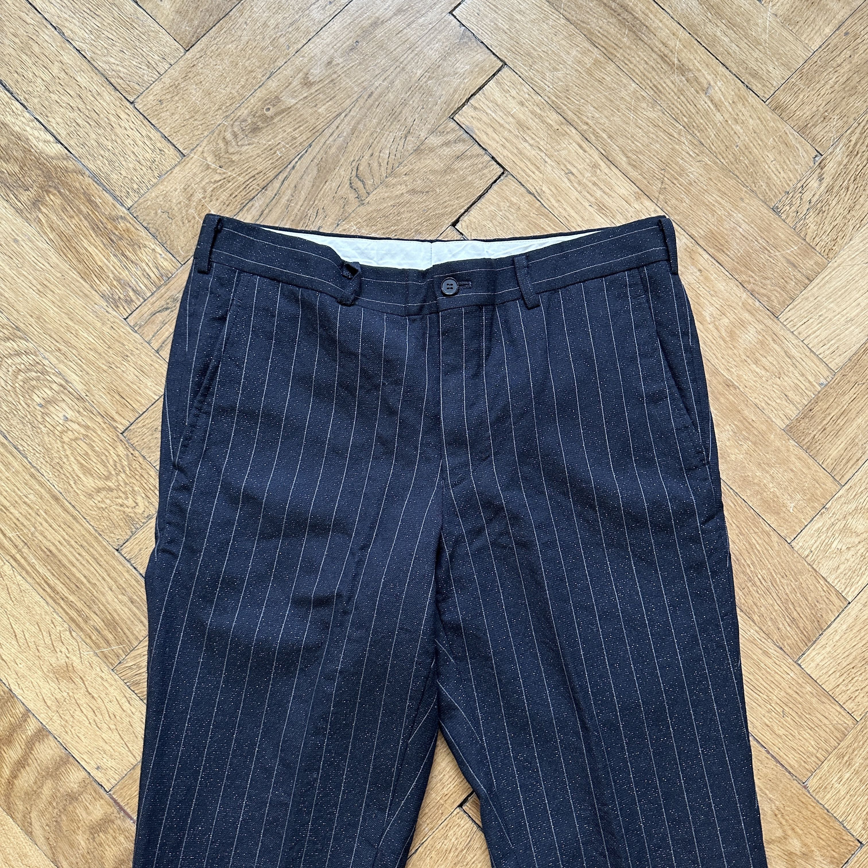 AW14 Striped Pleated Chinos