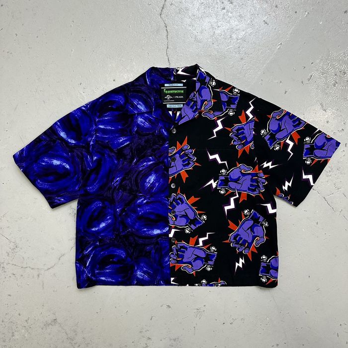 Prada Prada F/W’19 Frankenstein Double Match Bowling Shirt | Grailed