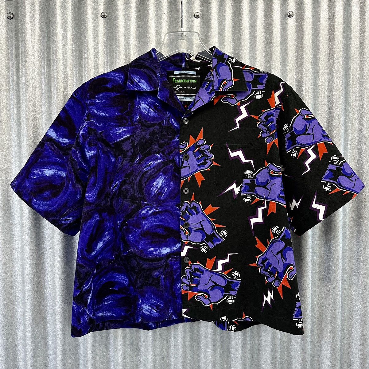 Prada Prada F/W’19 Frankenstein Double Match Bowling Shirt | Grailed