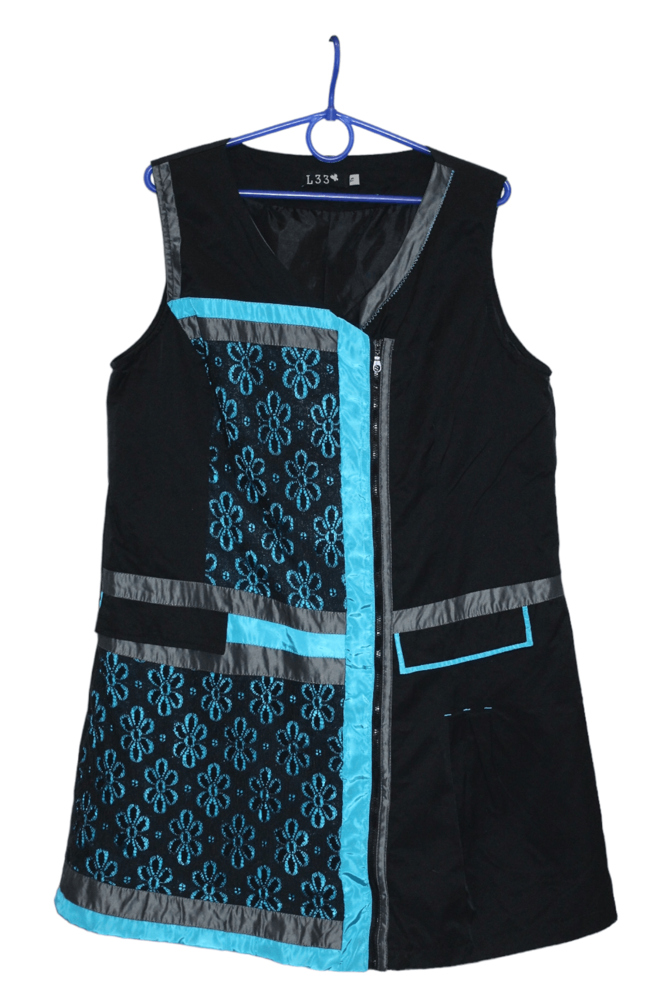 Beauty Beast L33 Paris zip up sleeveless long line Steampunk Vest Size M / US 6-8 / IT 42-44 - 1 Thumbnail