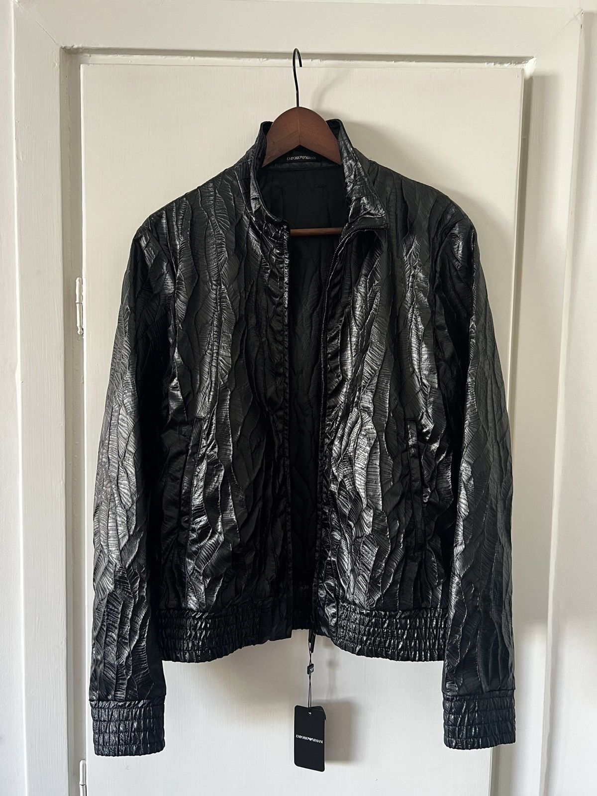 Emporio Armani Leather jacket | Grailed