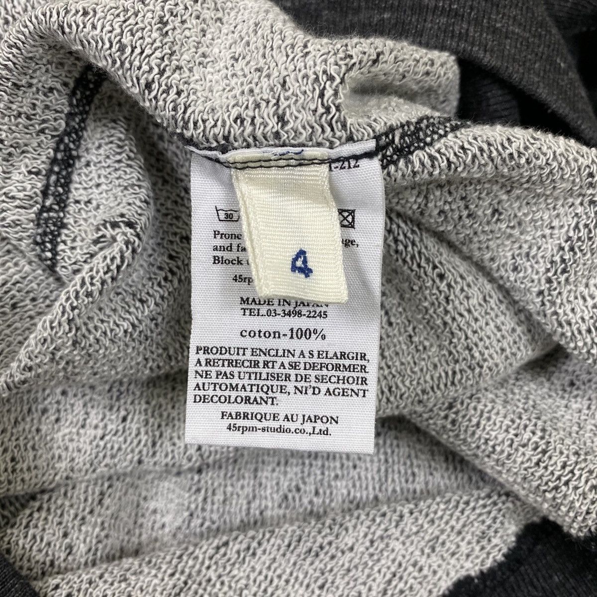 45rpm Vintage 45RPM Japanese Brand Big Logo Sweatshirt Pullover Size US M / EU 48-50 / 2 - 6 Thumbnail