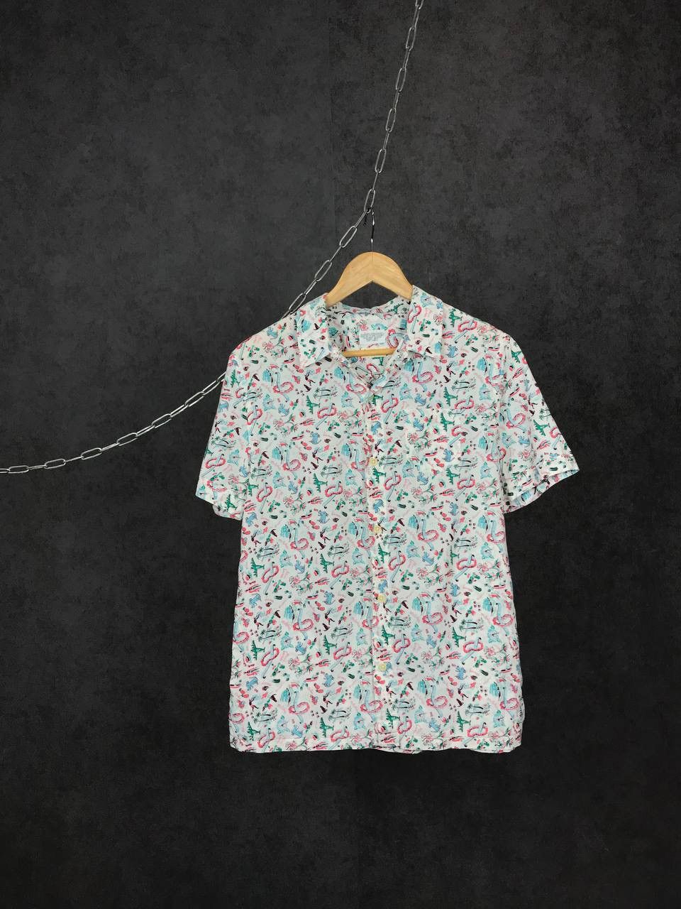 Allsaints Allsaints luxury crazy multicolor overprinted shirt Size US S / EU 44-46 / 1 - 1 Thumbnail