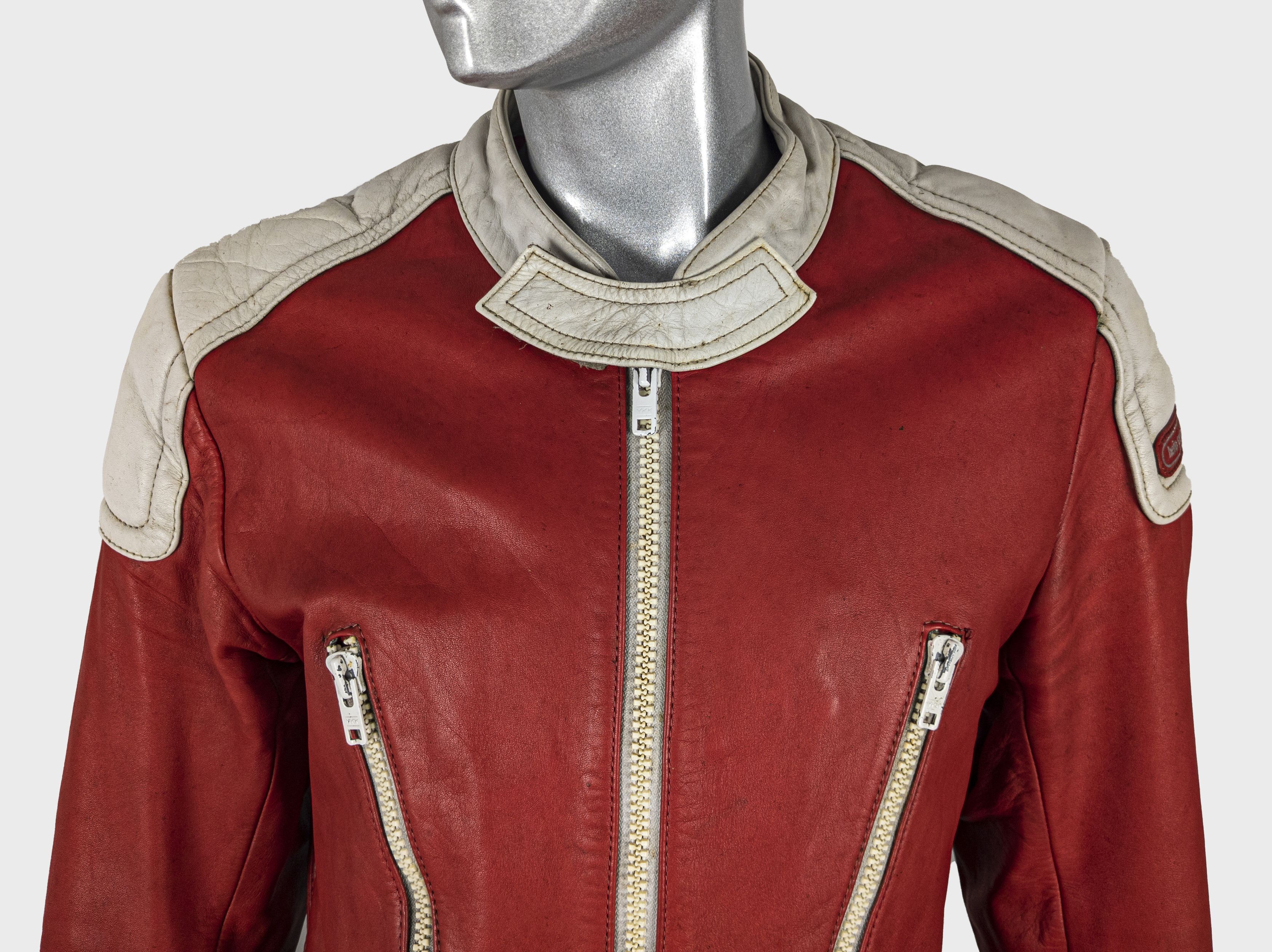 Hein Gericke Vintage HEIN GERICKE Red Leather Motorcycle Biker Jacket 80s Size US M / EU 48-50 / 2 - 10 Thumbnail