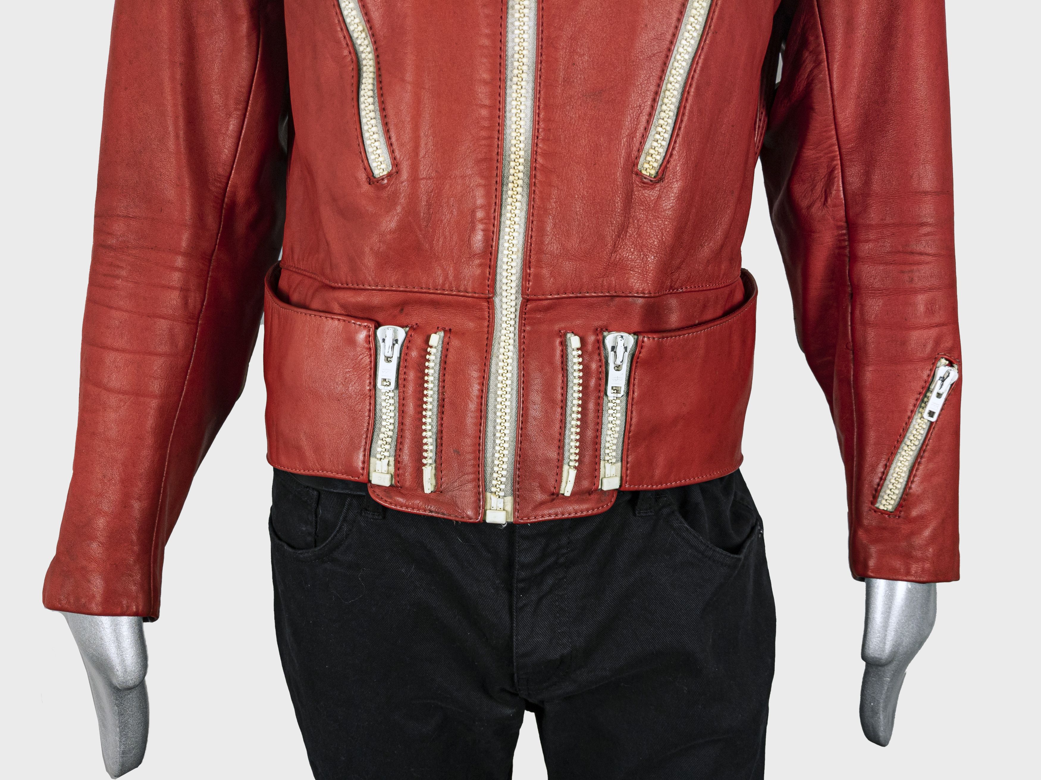 Hein Gericke Vintage HEIN GERICKE Red Leather Motorcycle Biker Jacket 80s Size US M / EU 48-50 / 2 - 11 Thumbnail