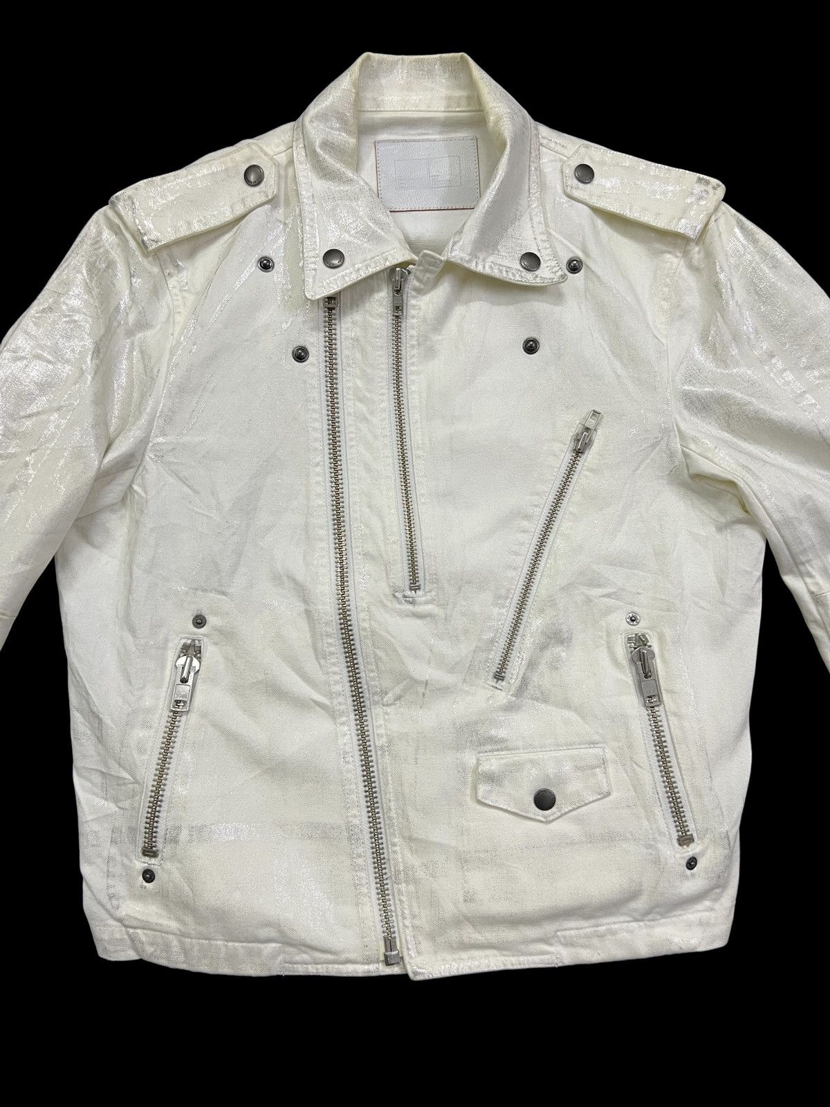 Ermenegildo Zegna 1990s E.Zegna 🇮🇹 Double Collar Perfecto Wax Jacket Size US M / EU 48-50 / 2 - 3 Thumbnail