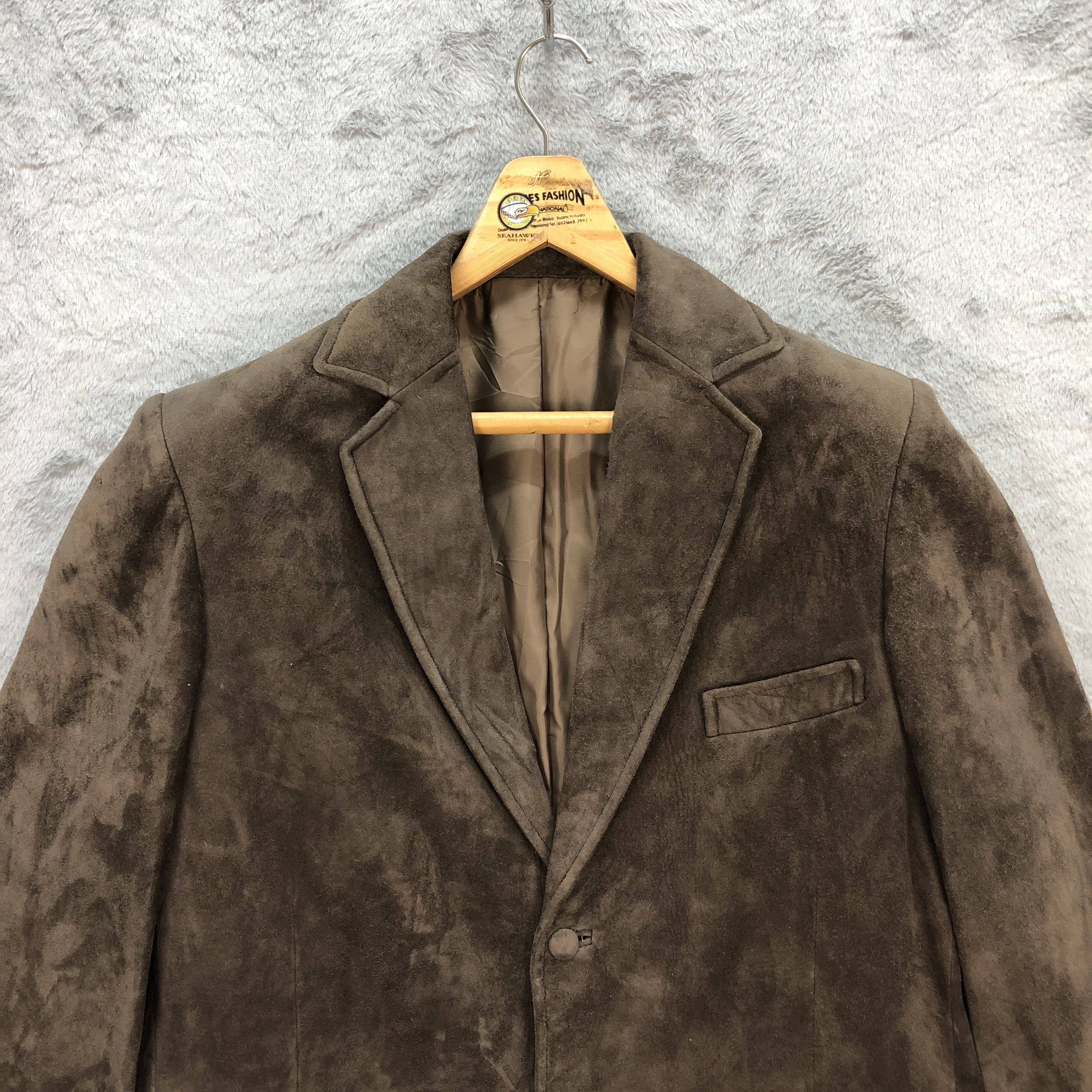Genuine Leather WAPITI EXCLUSIVE GENUINE DEER SUEDE SUIT JACKET #5741-204 Size US M / EU 48-50 / 2 - 2 Thumbnail