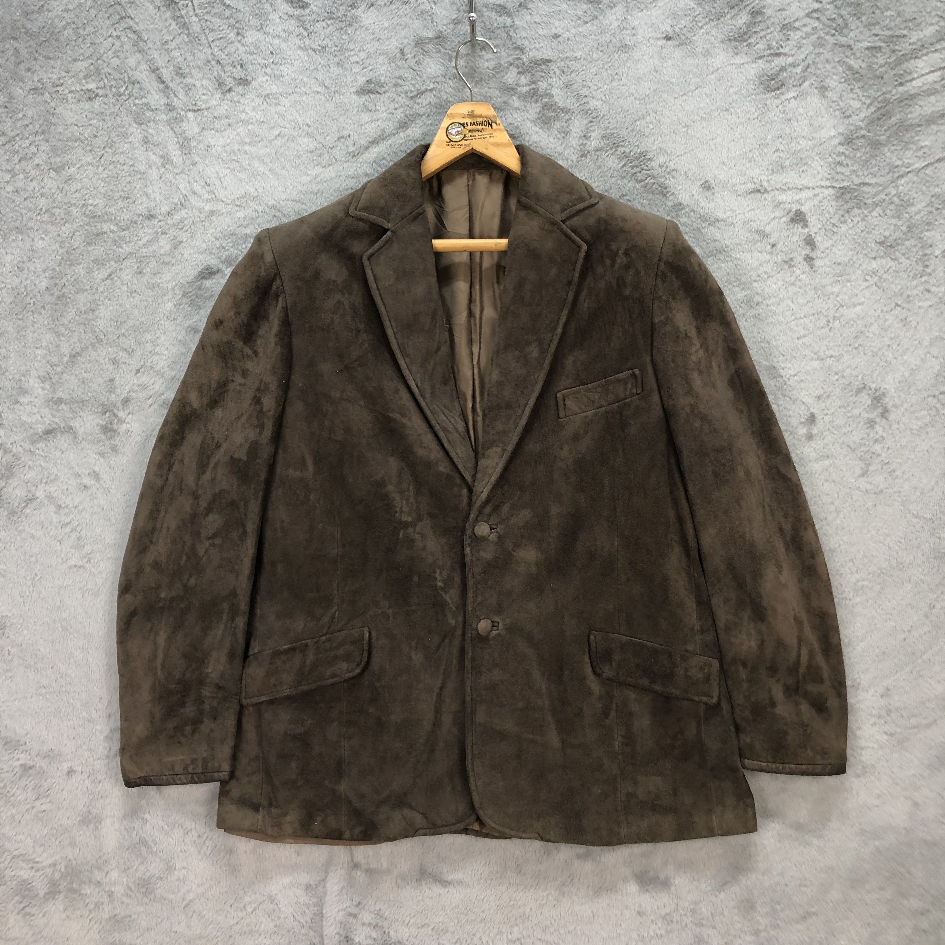 Genuine Leather WAPITI EXCLUSIVE GENUINE DEER SUEDE SUIT JACKET #5741-204 Size US M / EU 48-50 / 2 - 1 Thumbnail