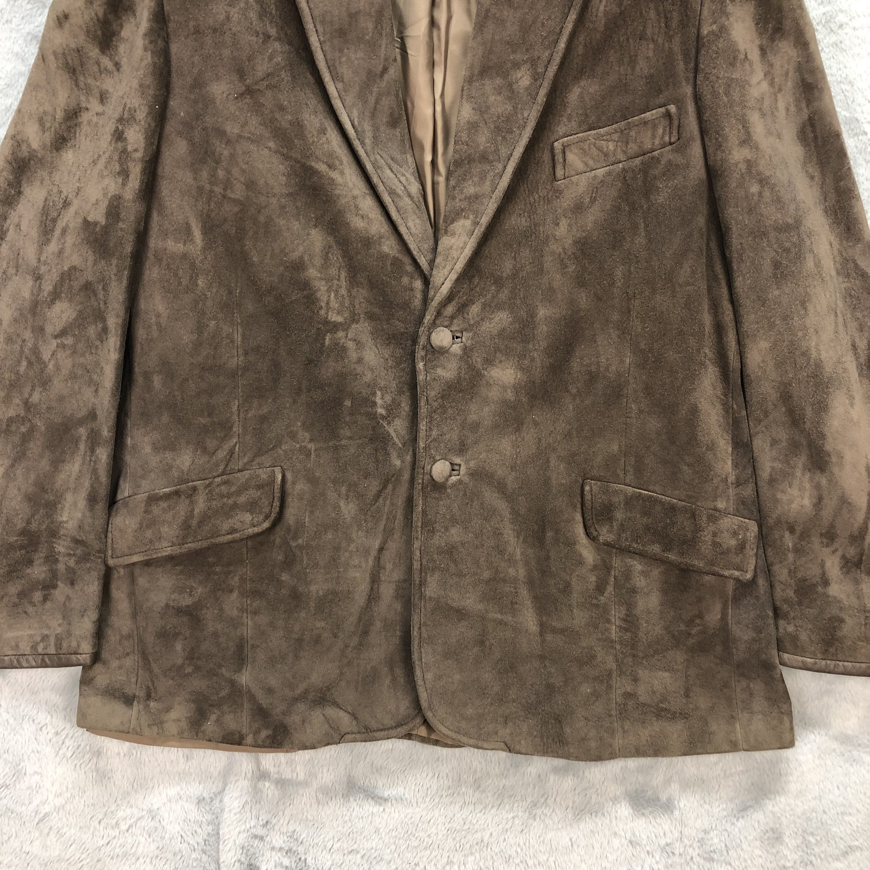 Genuine Leather WAPITI EXCLUSIVE GENUINE DEER SUEDE SUIT JACKET #5741-204 Size US M / EU 48-50 / 2 - 3 Thumbnail
