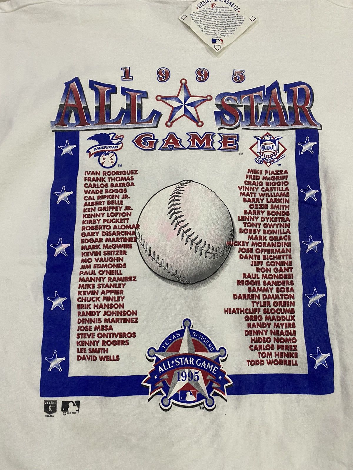 MLB Vintage texas rangers all star game 1995 tshirt Size US L / EU 52-54 / 3 - 4 Thumbnail