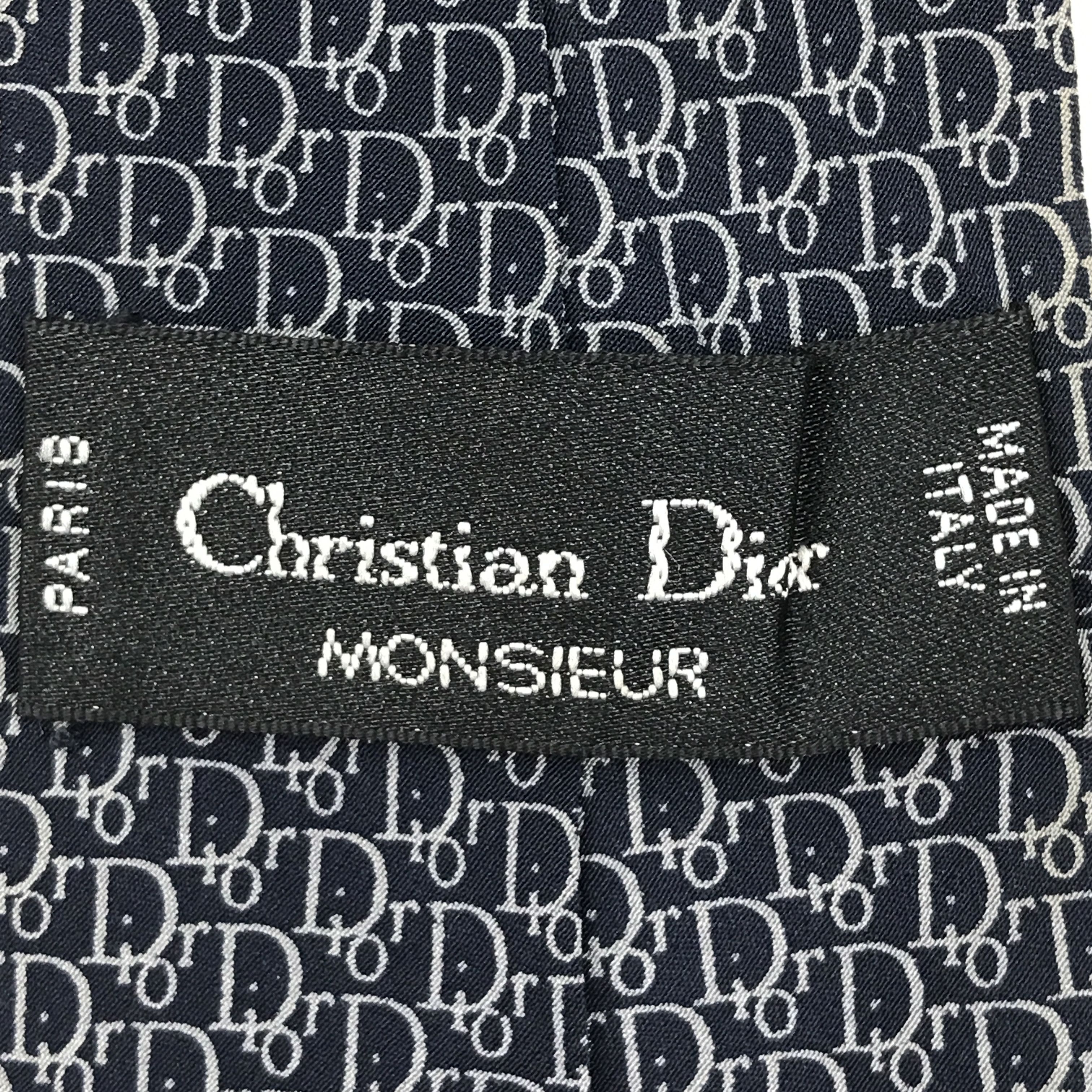 Christian Dior Monsieur × Vintage CD303 Vintage Christian Dior Necktie Pure Silk Size ONE SIZE - 10 Thumbnail