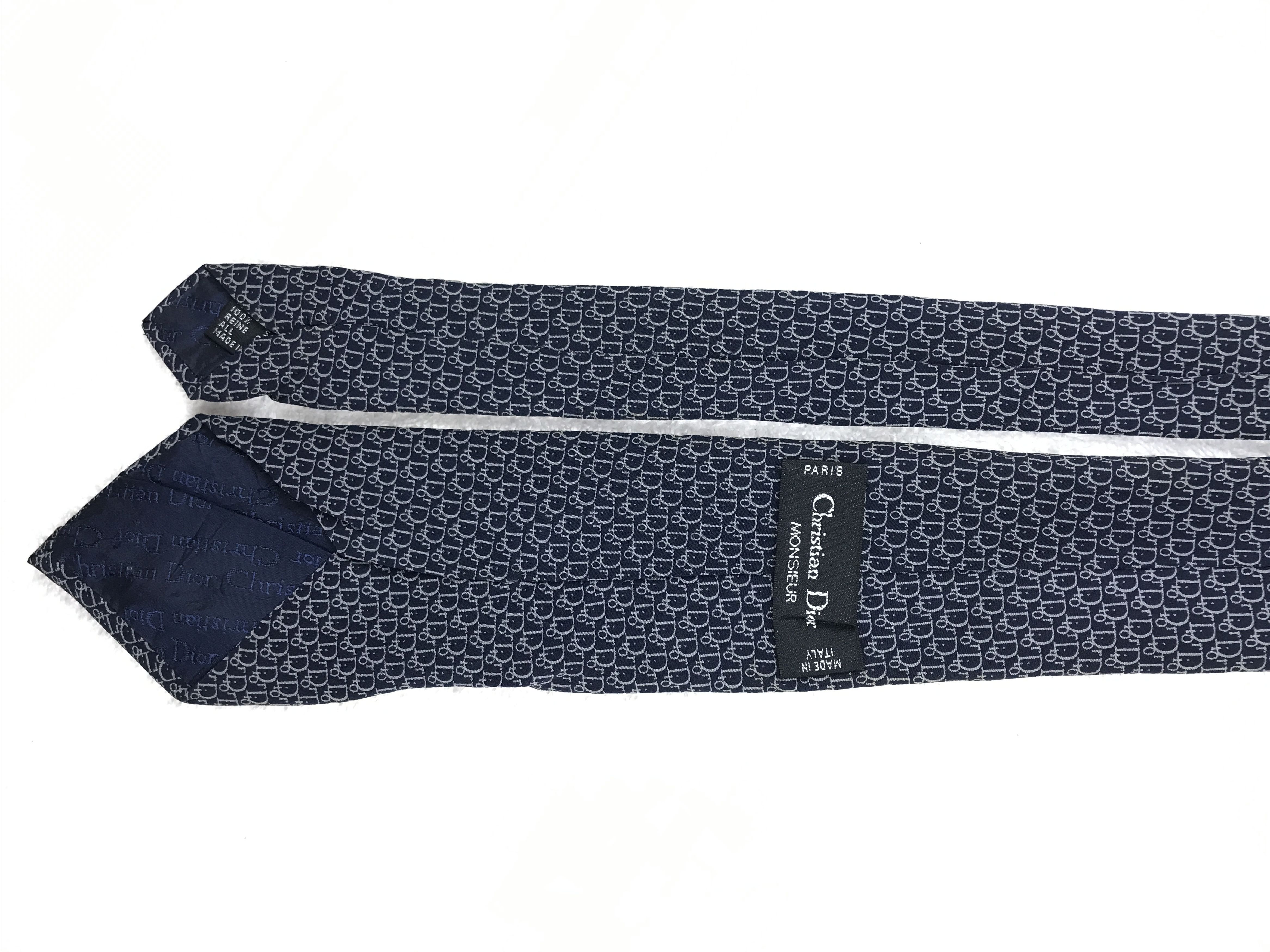 Christian Dior Monsieur × Vintage CD303 Vintage Christian Dior Necktie Pure Silk Size ONE SIZE - 4 Thumbnail