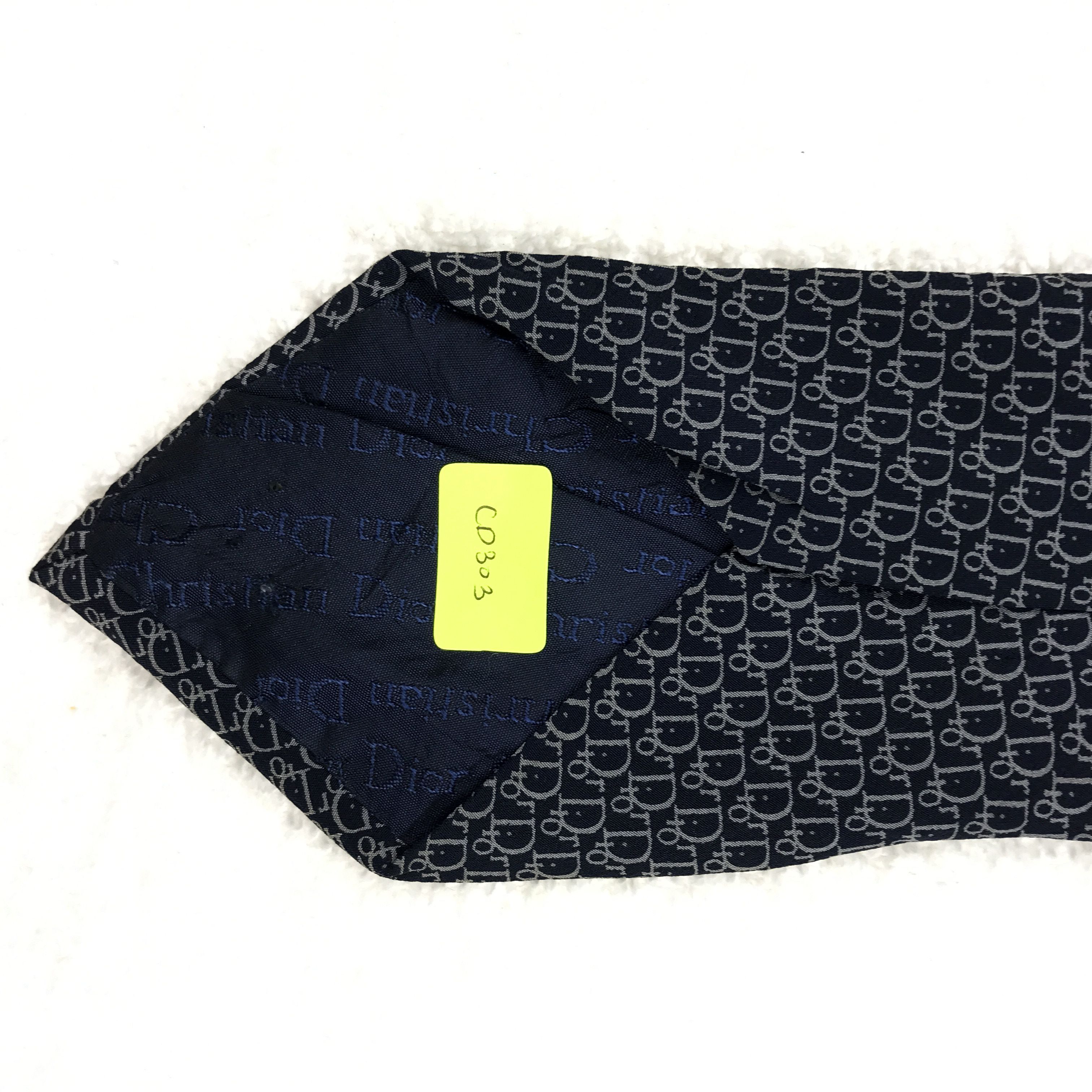 Christian Dior Monsieur × Vintage CD303 Vintage Christian Dior Necktie Pure Silk Size ONE SIZE - 12 Thumbnail