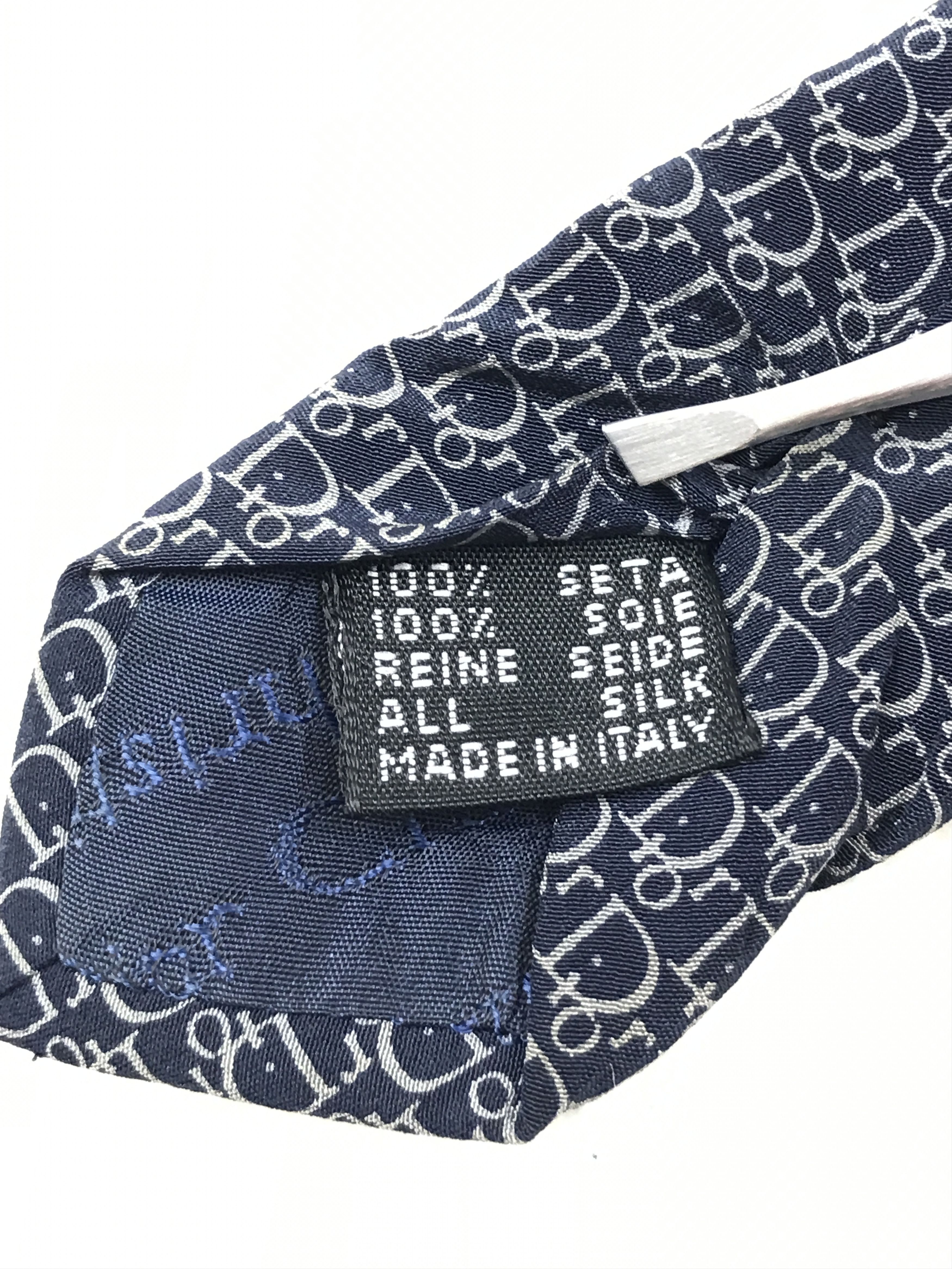 Christian Dior Monsieur × Vintage CD303 Vintage Christian Dior Necktie Pure Silk Size ONE SIZE - 8 Thumbnail