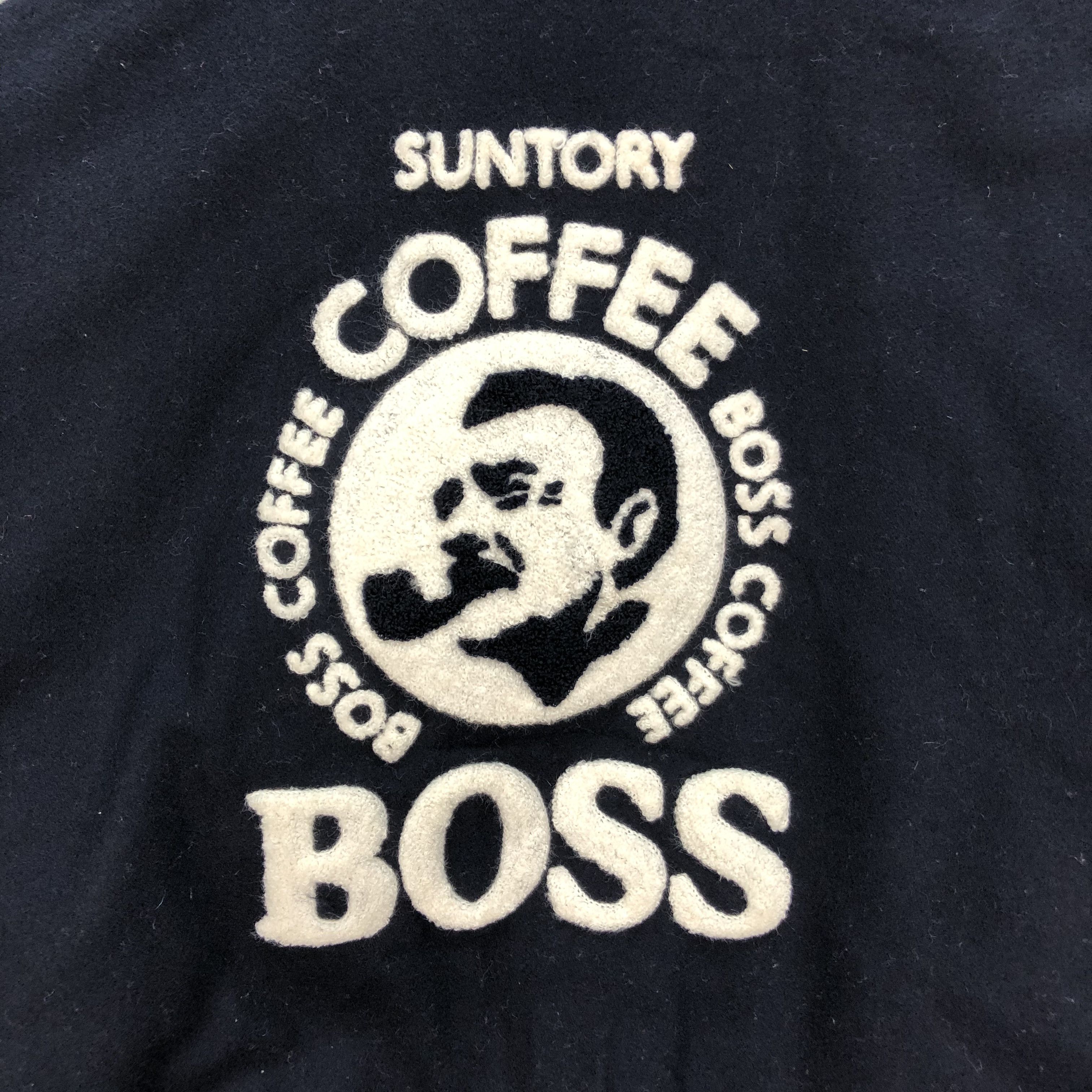 Japanese Brand SUNTORY COFFEE BOSS WOOL LEATHER VARSITY #5411-189 Size US L / EU 52-54 / 3 - 2 Thumbnail