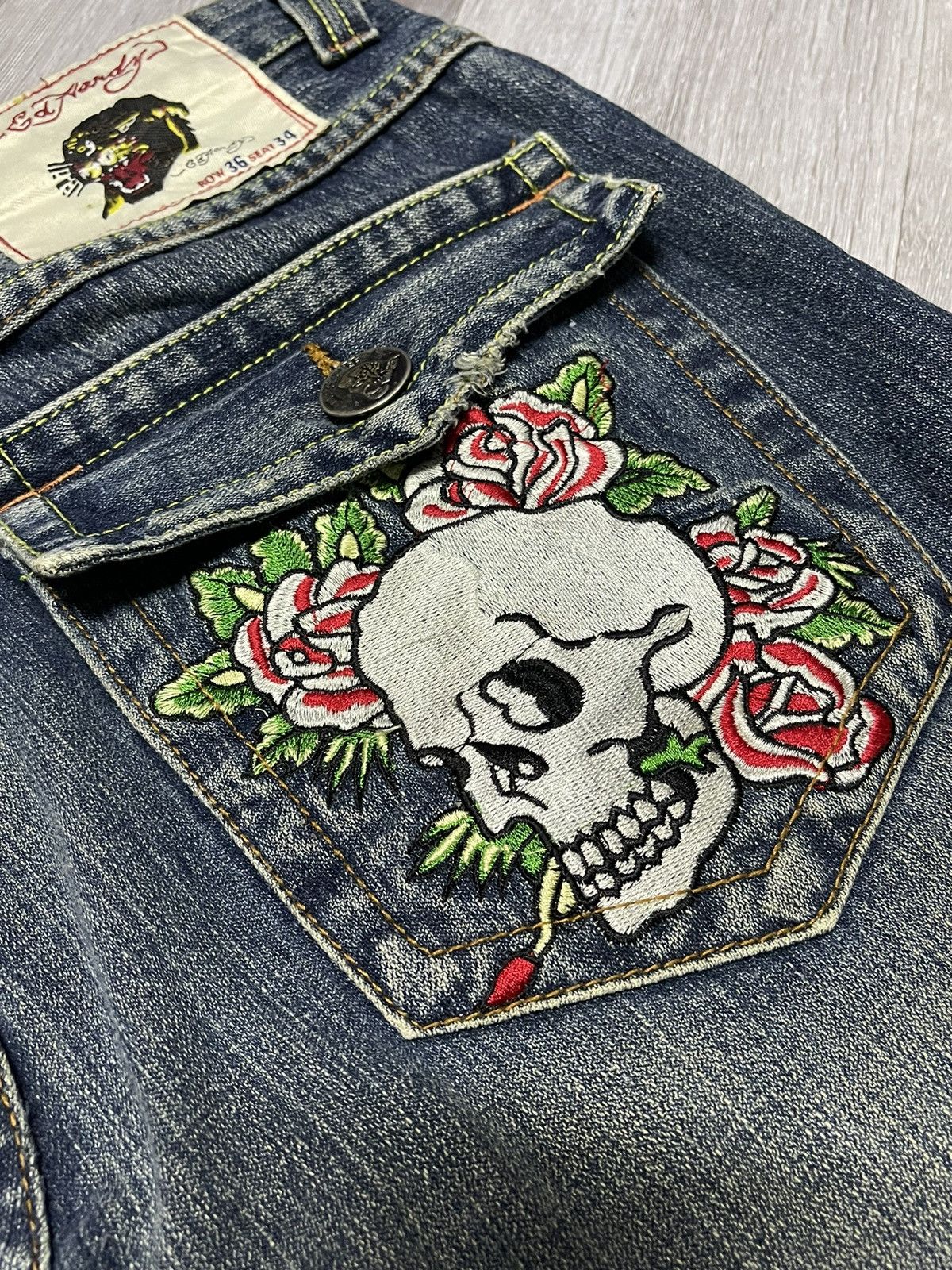 Christian Audigier × Ed Hardy × Vintage Vintage Ed Hardy Jeans Size US 36 / EU 52 - 3 Thumbnail