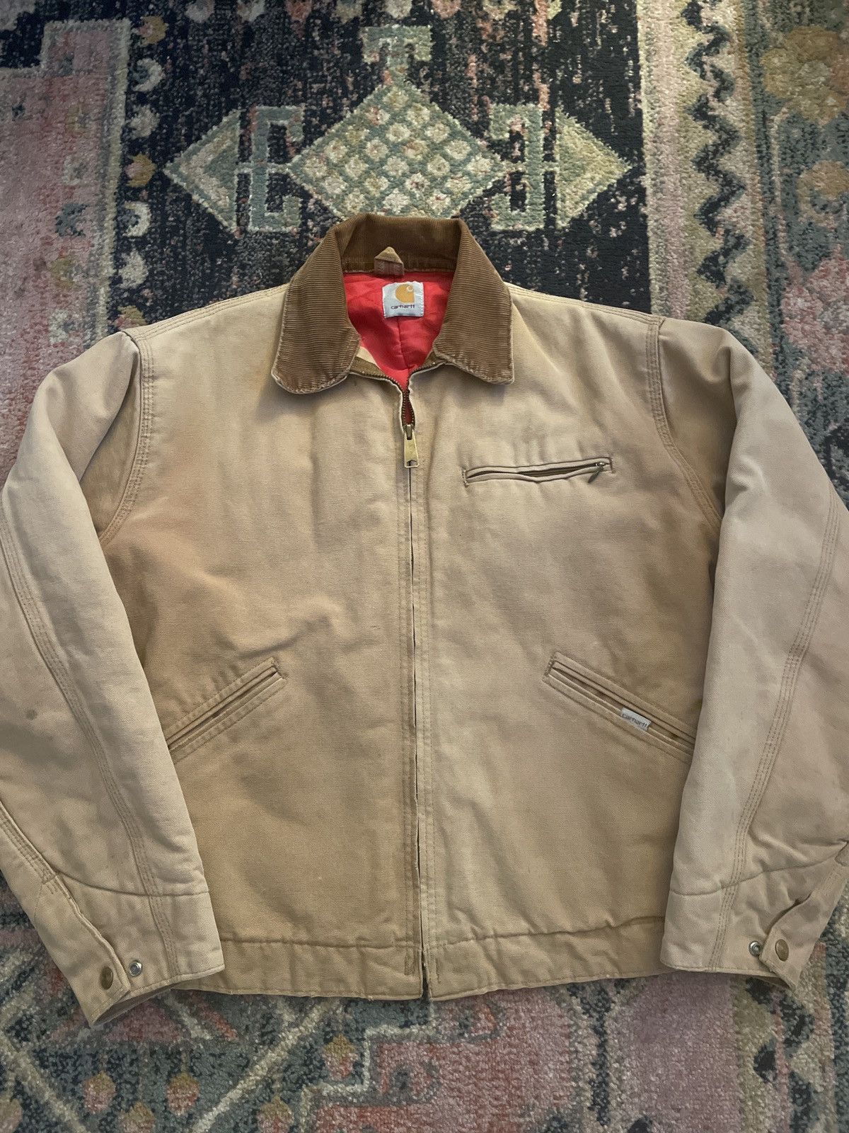 Vintage 90's Carhartt offers Sunfaded Tan Insulated Western Jacket