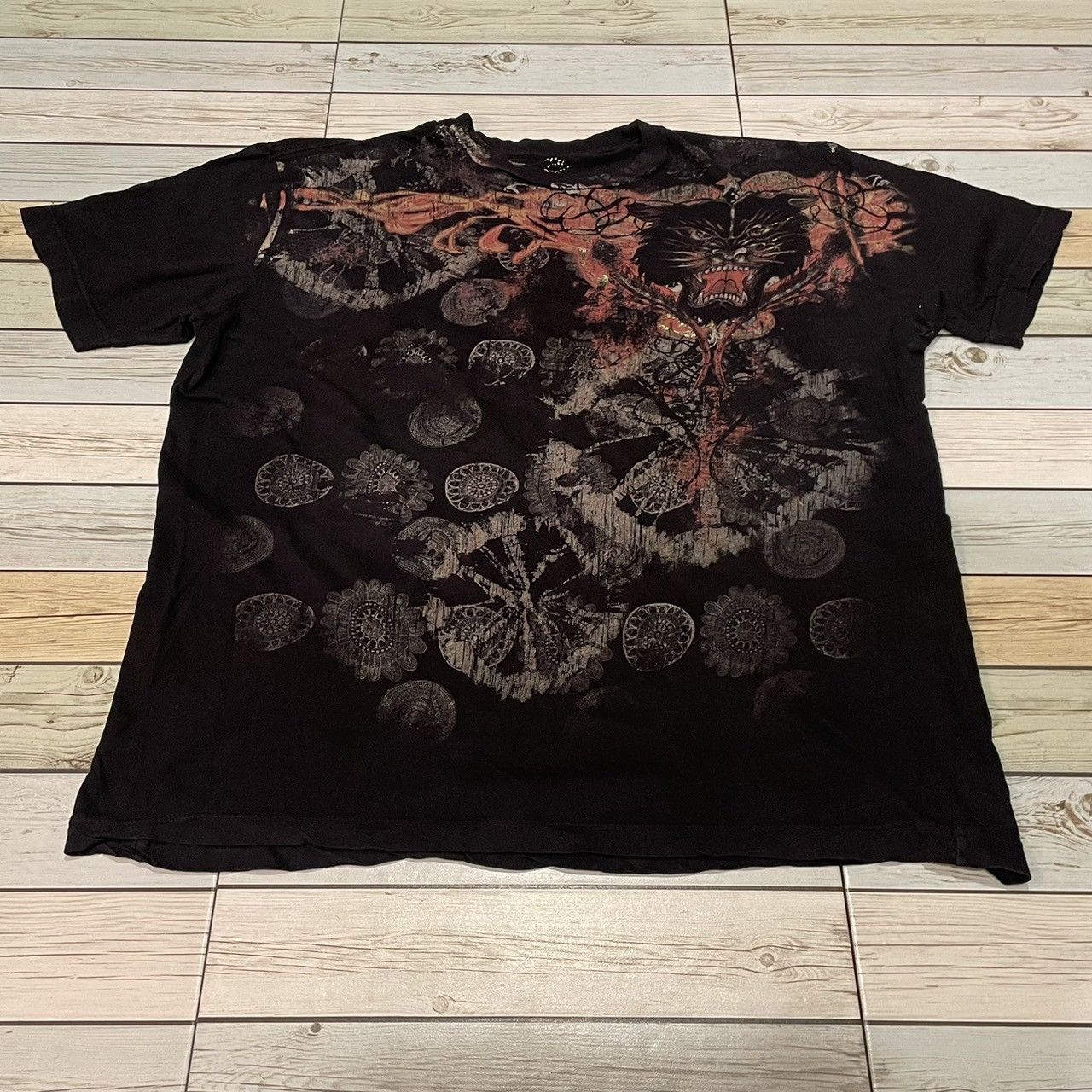 Rare Wings Skulls Tee Y2K Affliction Style