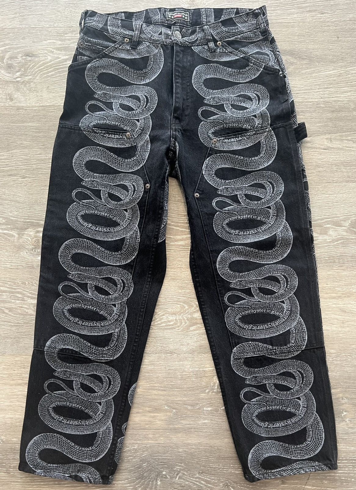 Supreme Supreme Hysteric Glamour Snake Double Knee Denim | Grailed