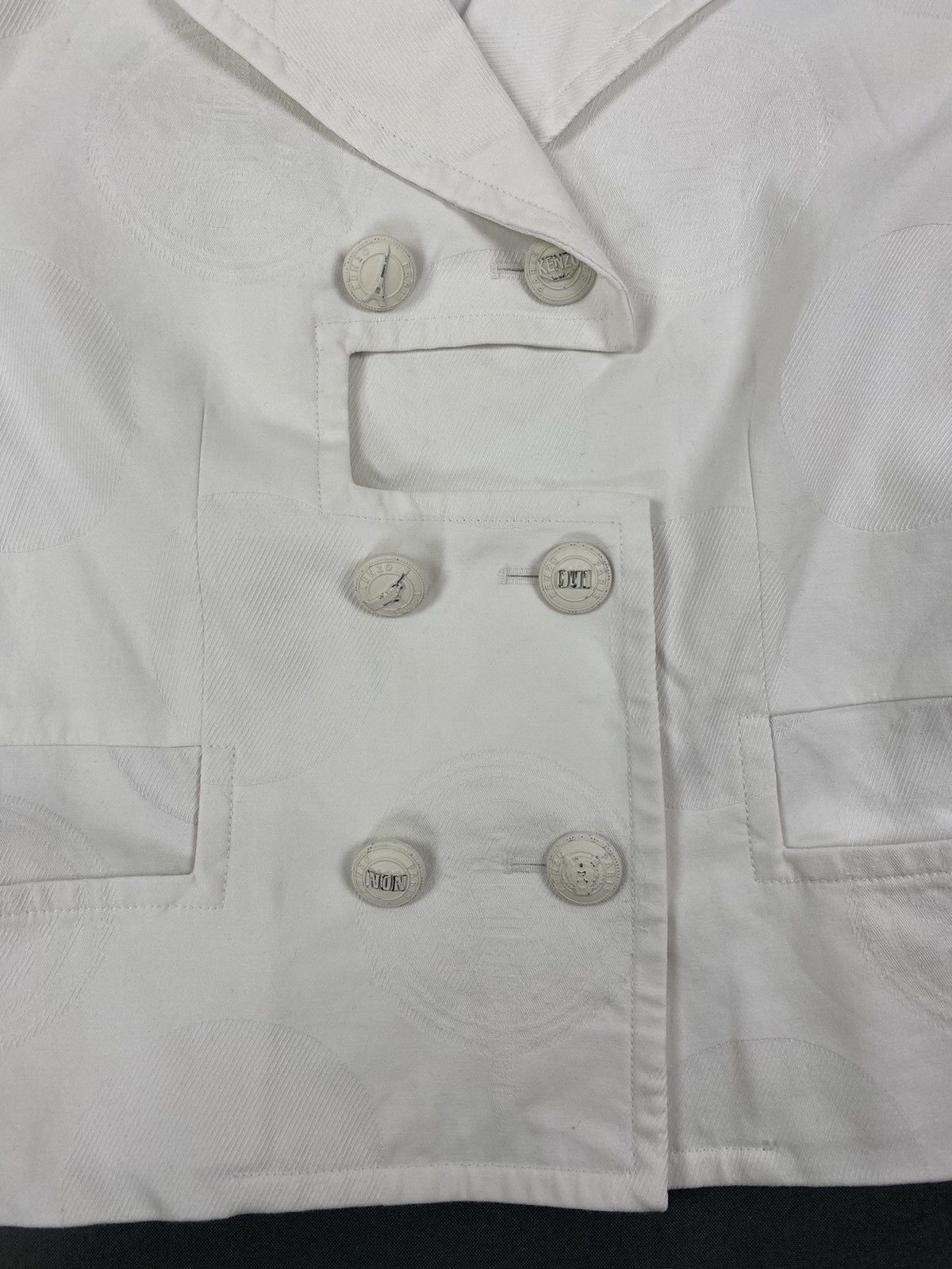 Kenzo Kenzo Paris Monogram White Women’s Blazer Jacket Size S / US 4 / IT 40 - 7 Thumbnail