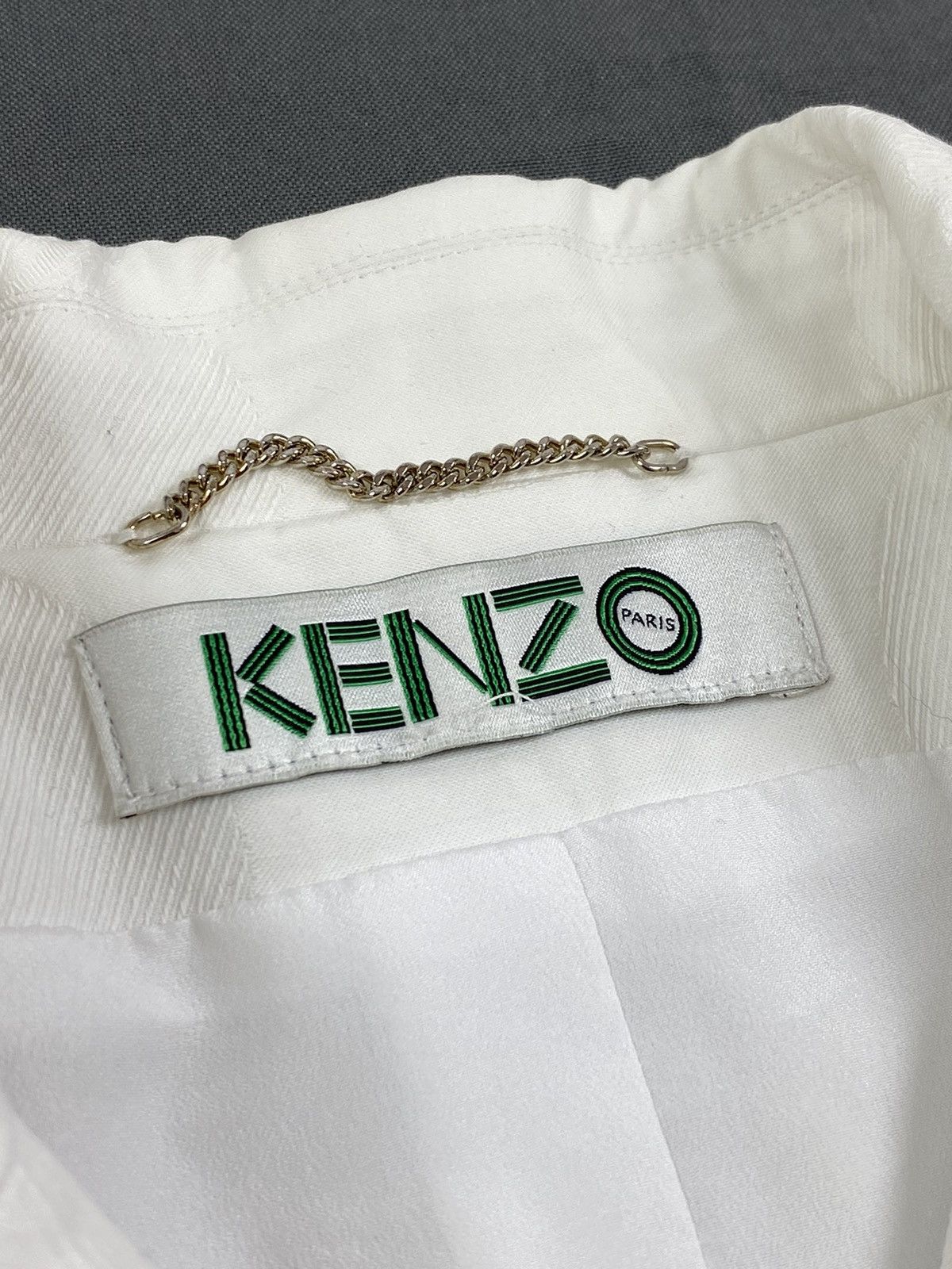 Kenzo Kenzo Paris Monogram White Women’s Blazer Jacket Size S / US 4 / IT 40 - 4 Thumbnail