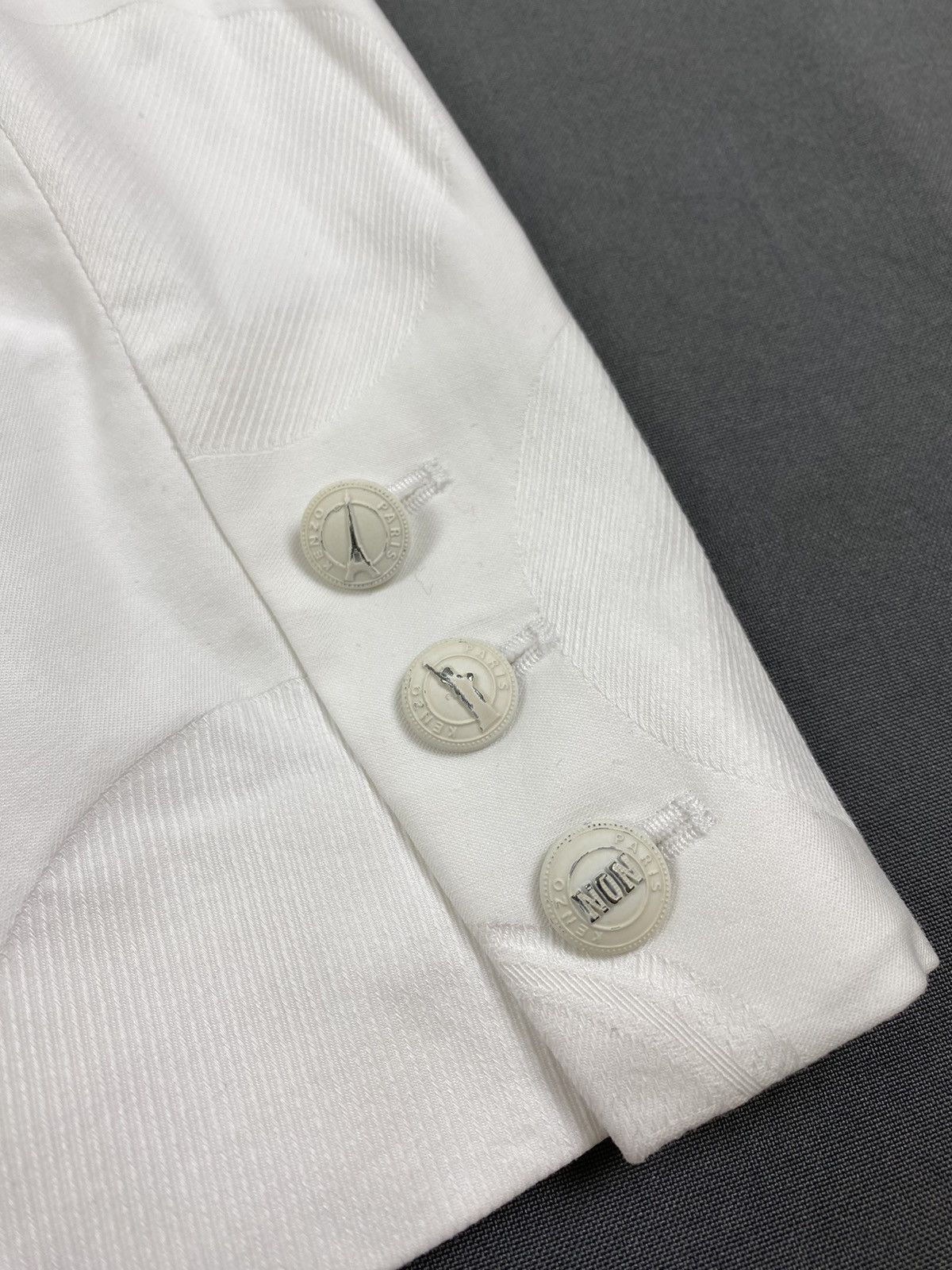 Kenzo Kenzo Paris Monogram White Women’s Blazer Jacket Size S / US 4 / IT 40 - 12 Thumbnail