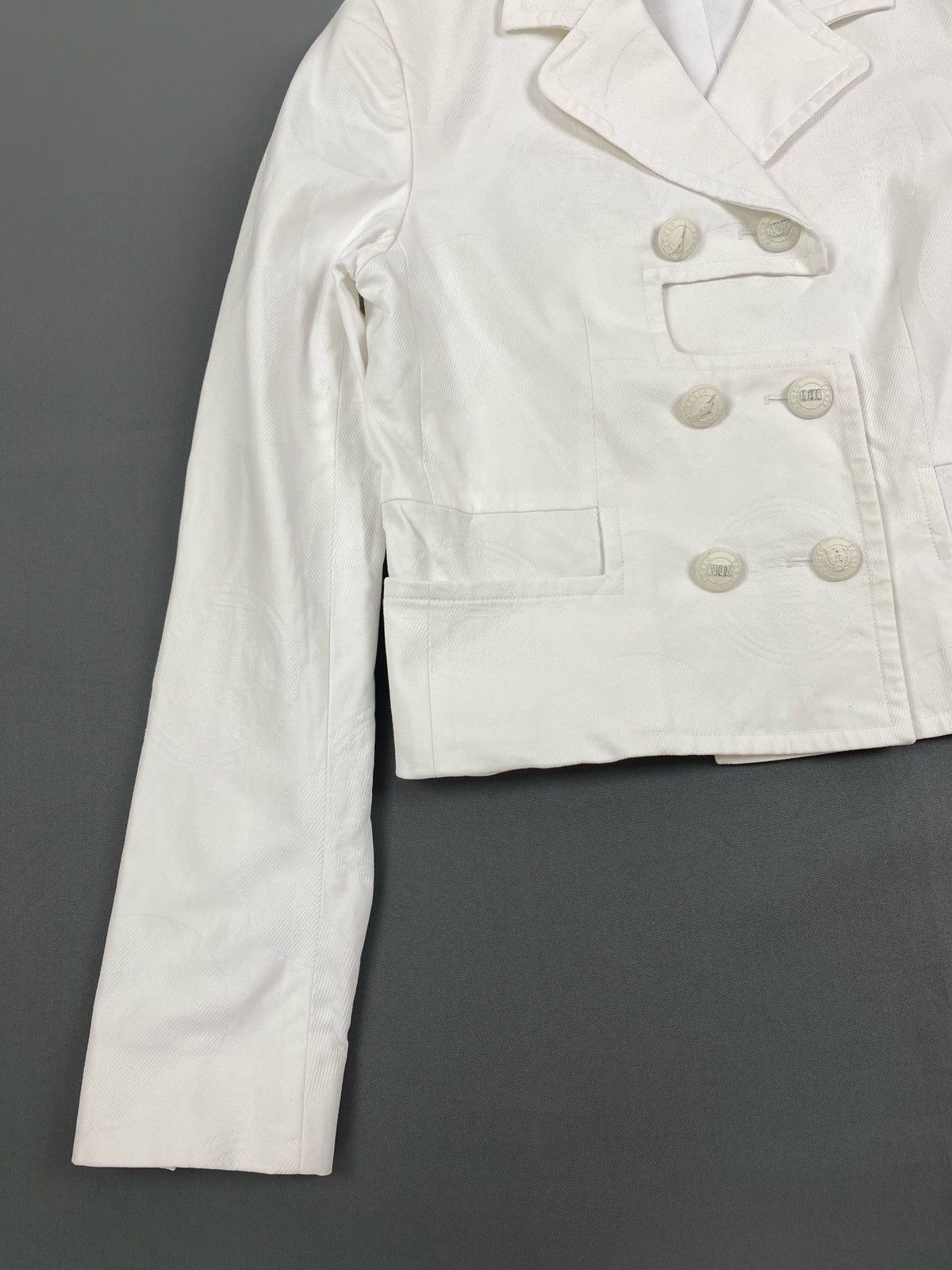 Kenzo Kenzo Paris Monogram White Women’s Blazer Jacket Size S / US 4 / IT 40 - 6 Thumbnail