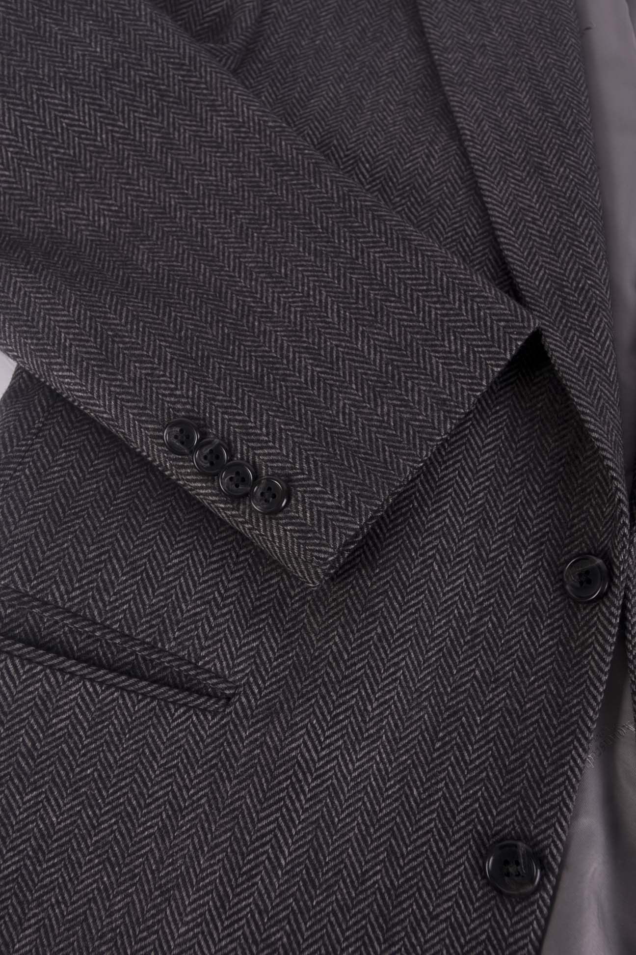 Aquascutum Aquascutum Jacket Gray Herringbone Size 40 Size 40R - 4 Thumbnail