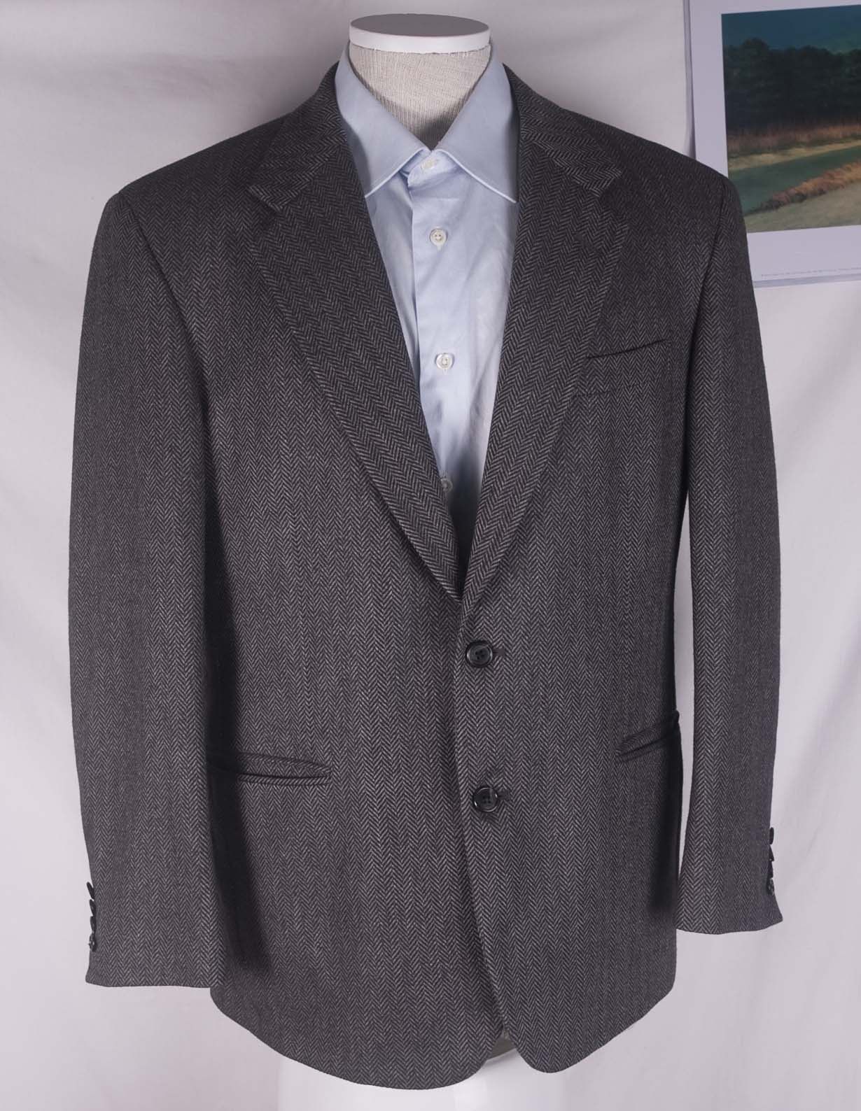 Aquascutum Aquascutum Jacket Gray Herringbone Size 40 Size 40R - 1 Thumbnail