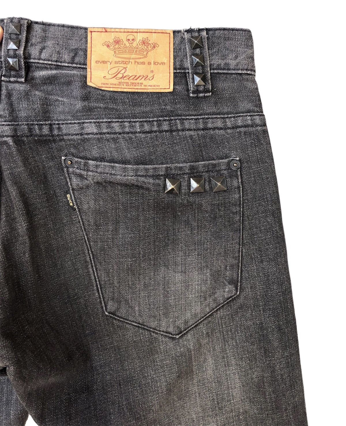 Beams Punk Style Low Rise Denim Jeans